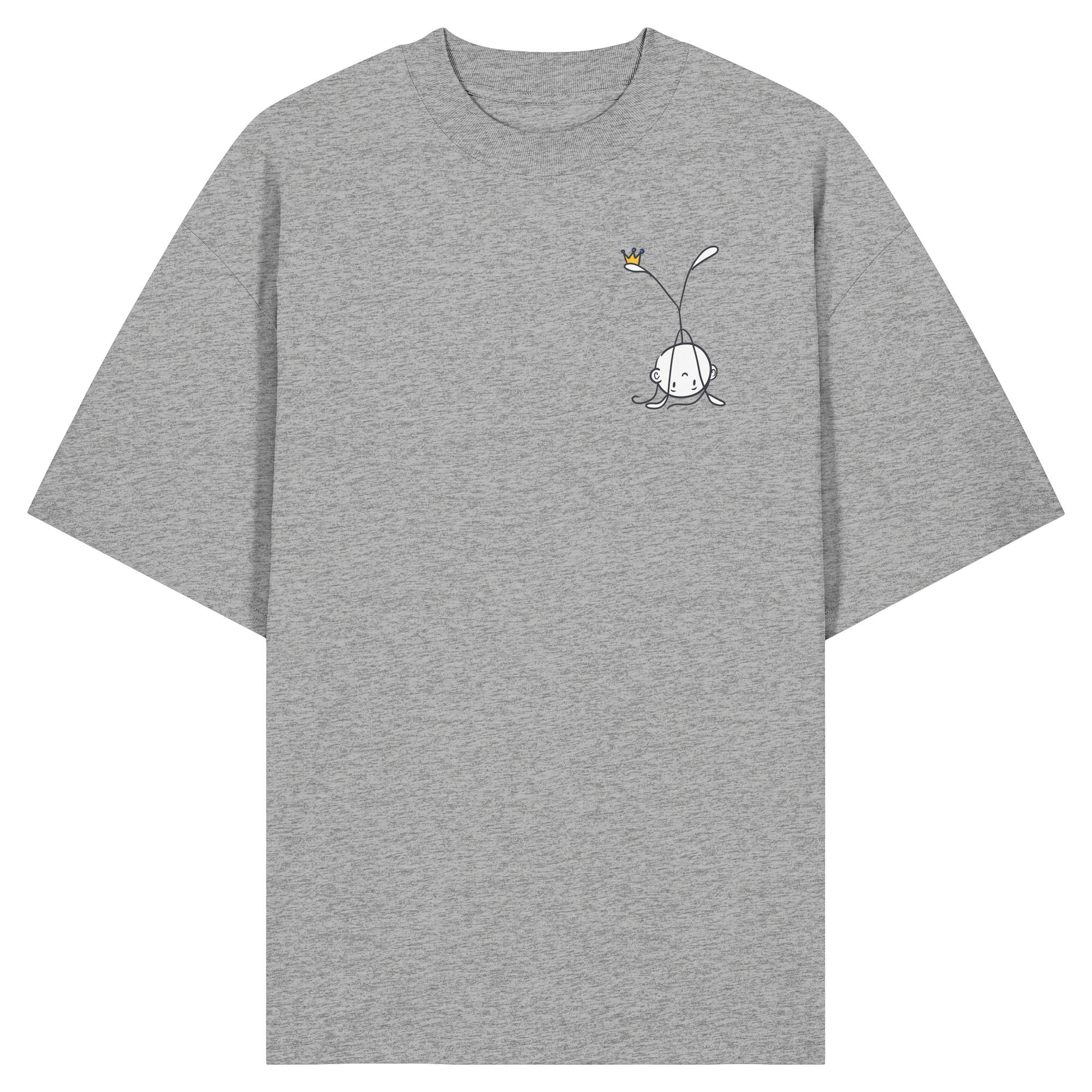 Seelenmännchen "Handstand Edition" Brustprint (hell) - Organic Oversize Shirt