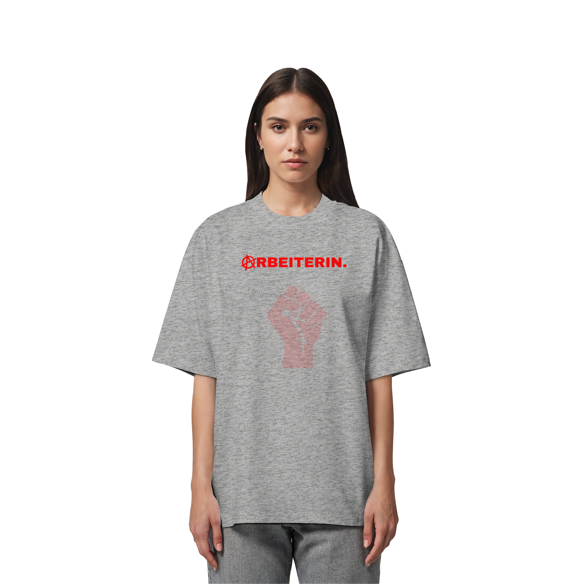 ARBEITERIN. "Solidarisch und Frei Edition" - Organic Oversize Shirt