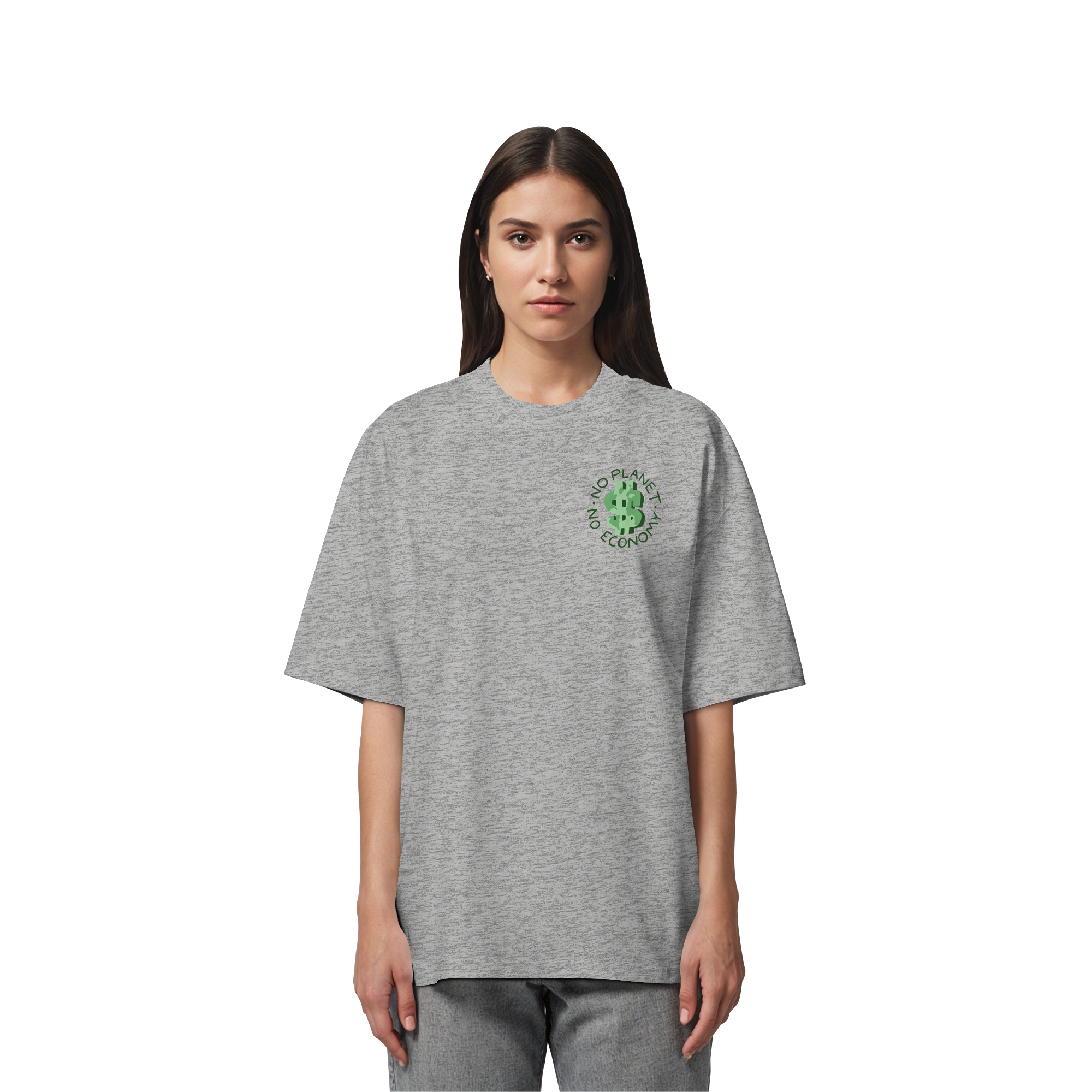 No Planet No Economy - Organic Oversize Shirt
