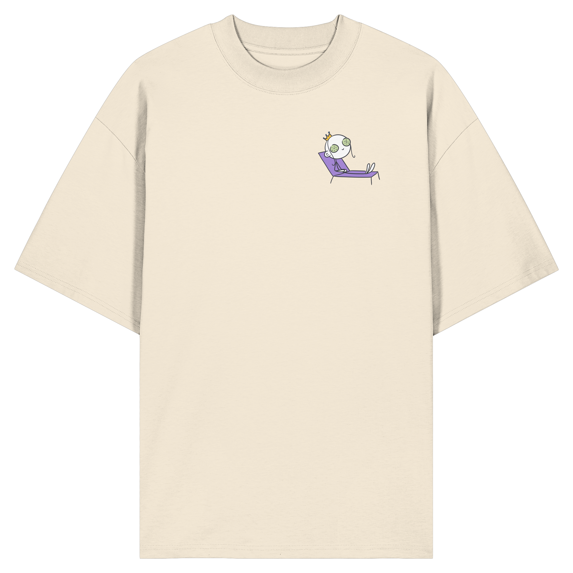 Seelenmännchen "Chill Out Edition" Brustprint - Organic Oversize Shirt