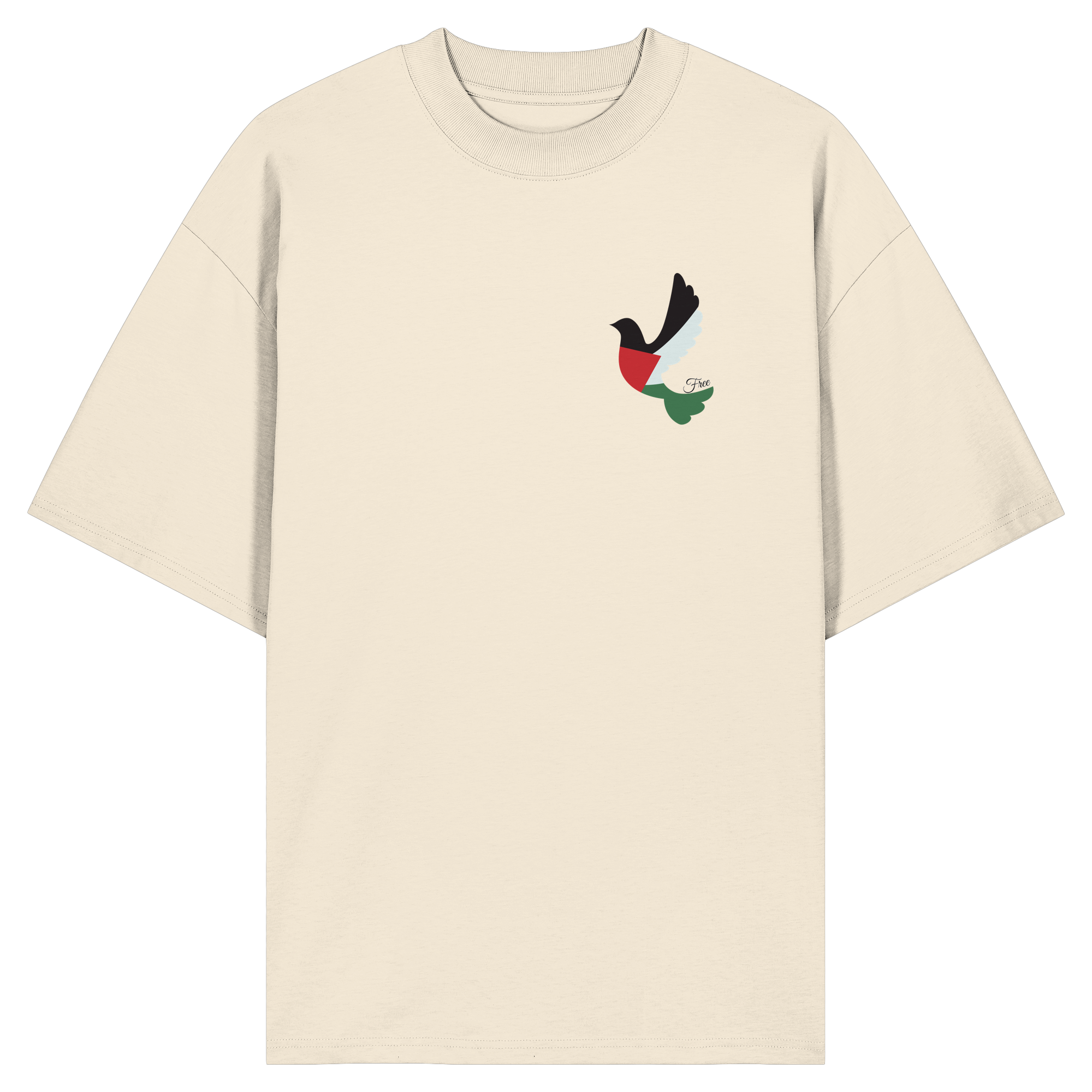 Free Palestine "Unbroken Wings Edition" - Organic Oversize Shirt