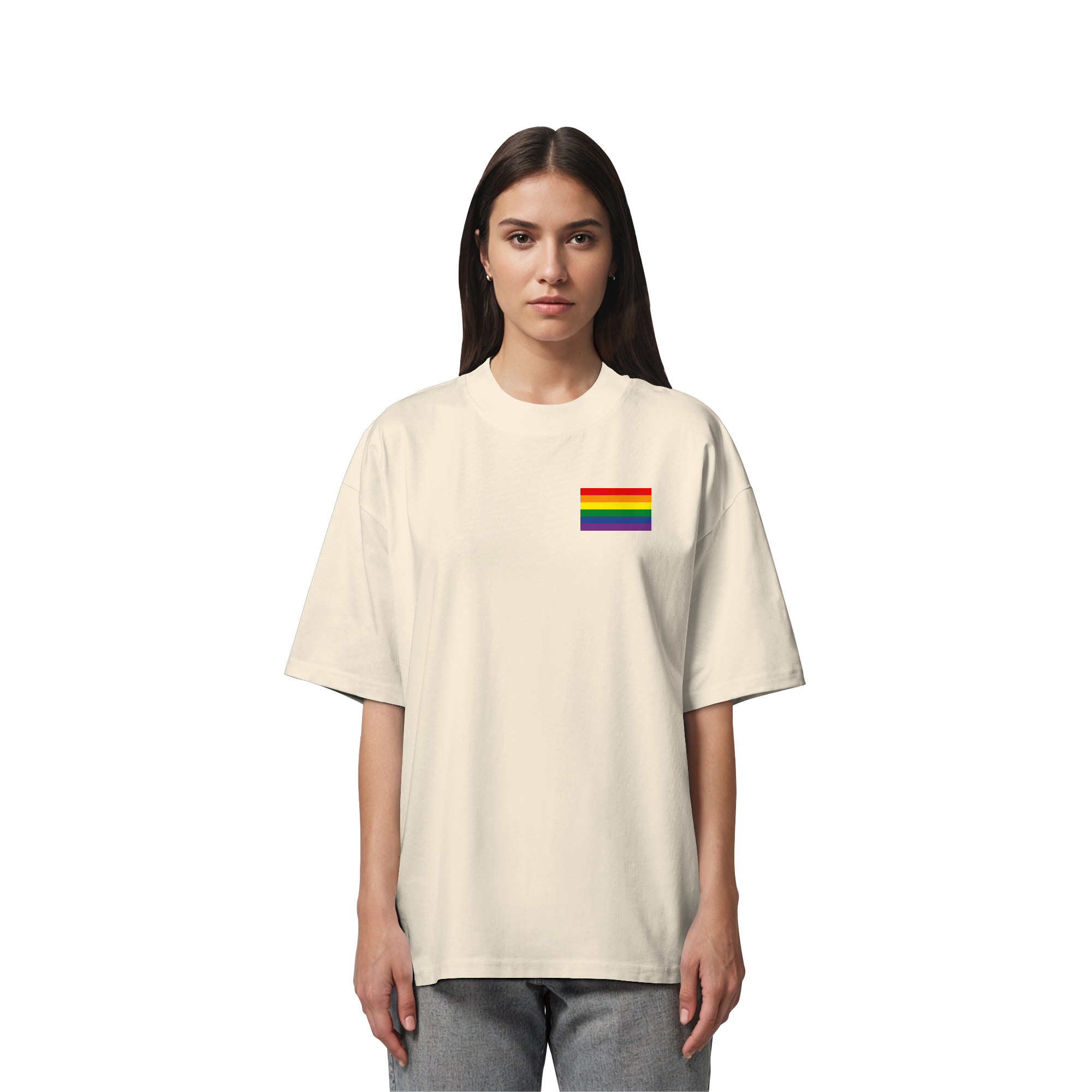 Regenbogen Pride Flag - Organic Oversize Shirt