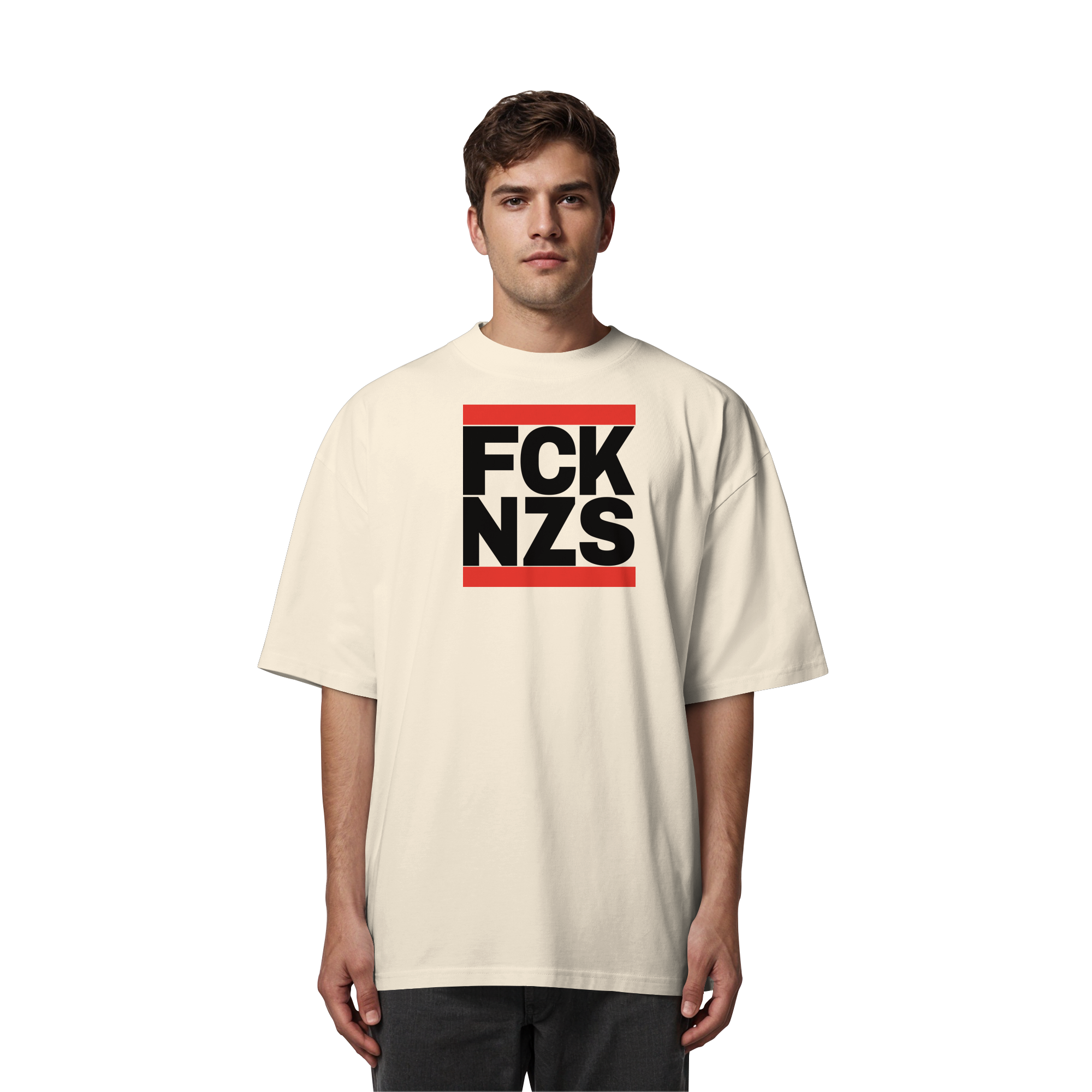 FCK NZS (schwarze Schrift) - Organic Oversize Shirt