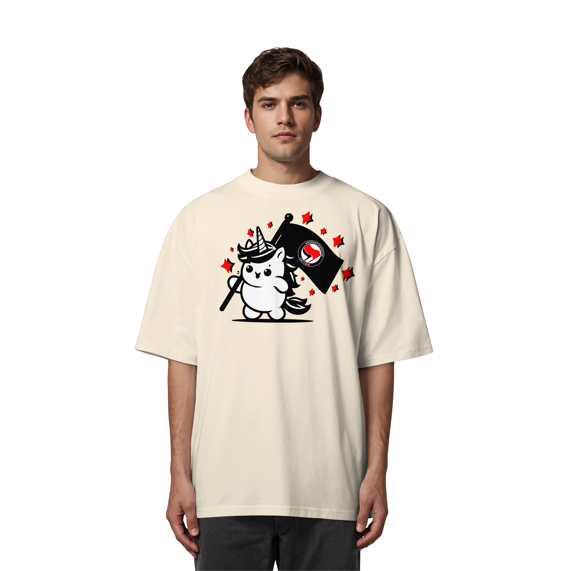 Einhorn Antifa - Organic Oversize Shirt