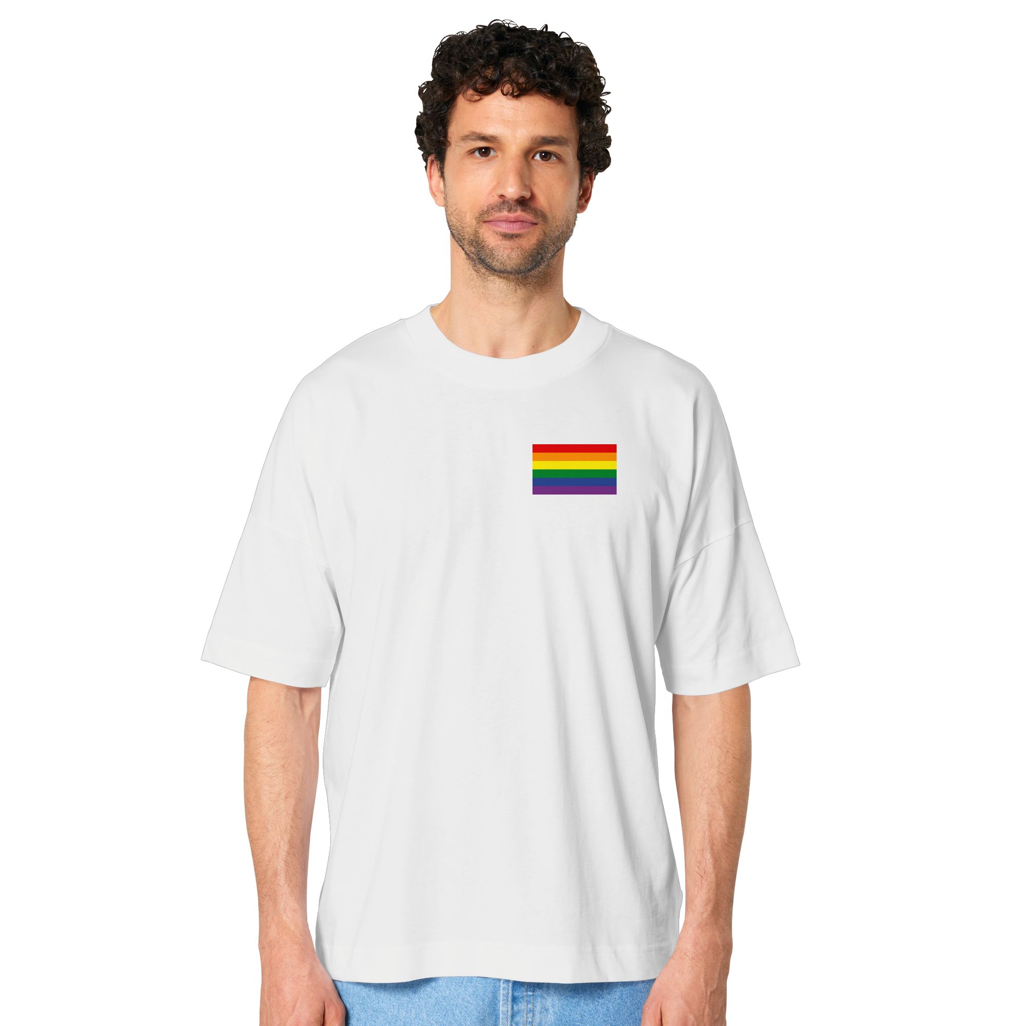 Regenbogen Pride Flag - Organic Oversize Shirt