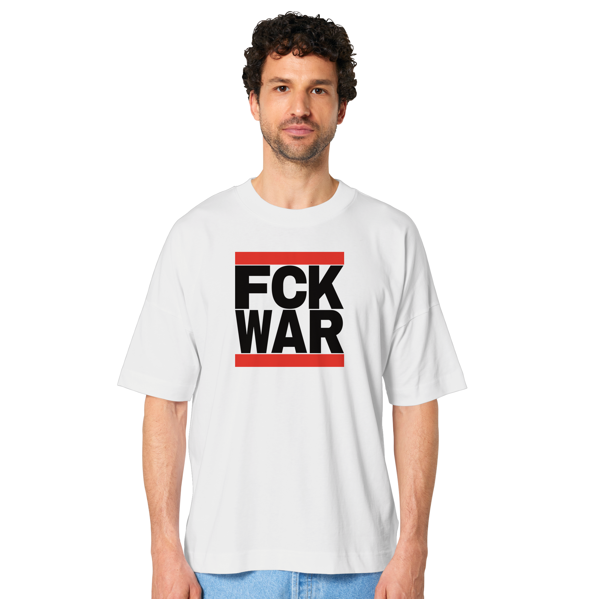 FCK WAR (schwarze Schrift) - Organic Oversize Shirt