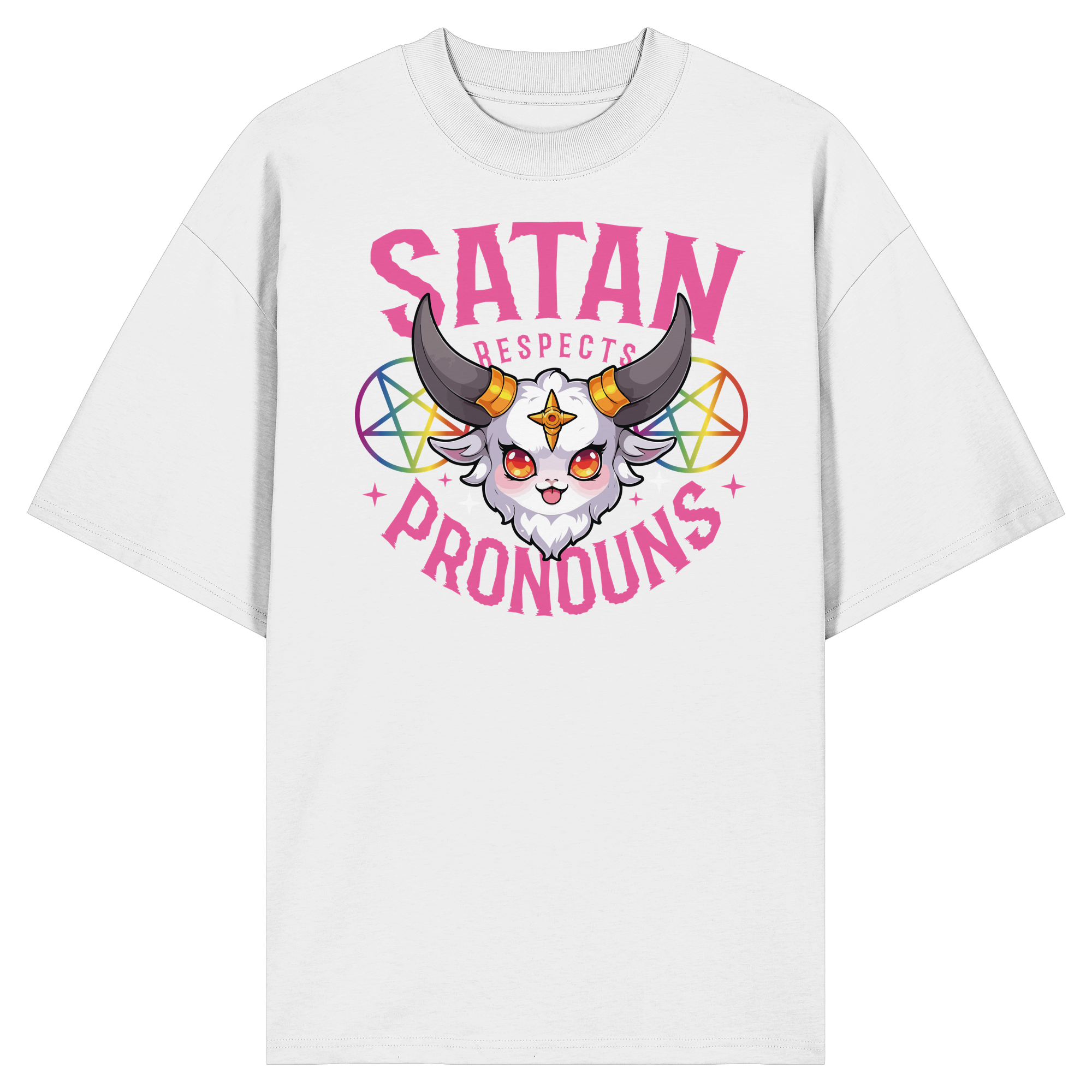 Satan Respects Pronouns - Organic Oversize Shirt
