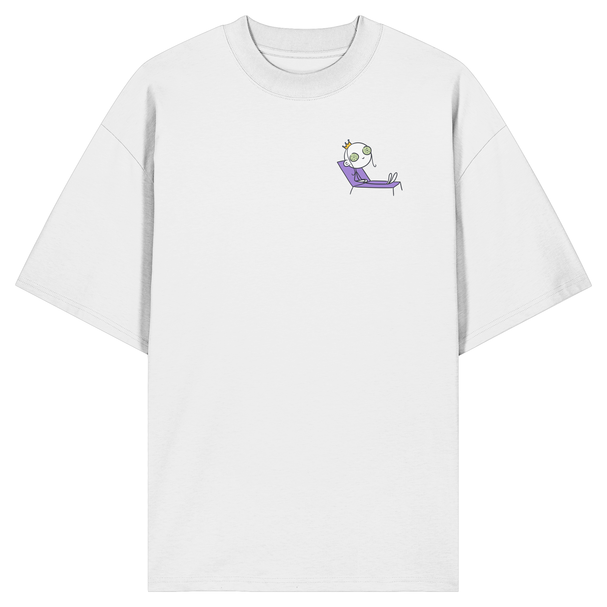 Seelenmännchen "Chill Out Edition" Brustprint - Organic Oversize Shirt