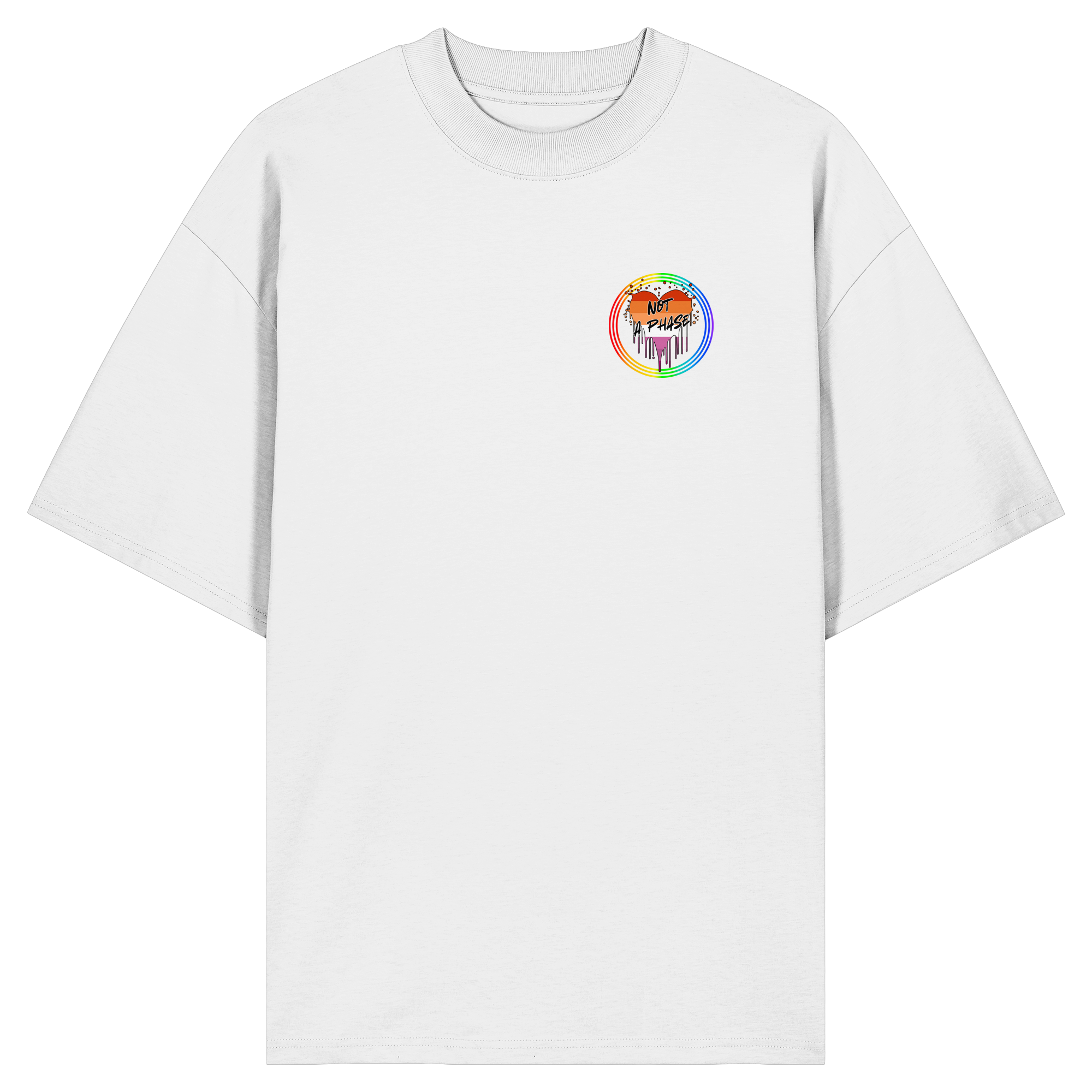 Lesbian Not a Phase "Regenbogenkreis Edition" - Organic Oversize Shirt