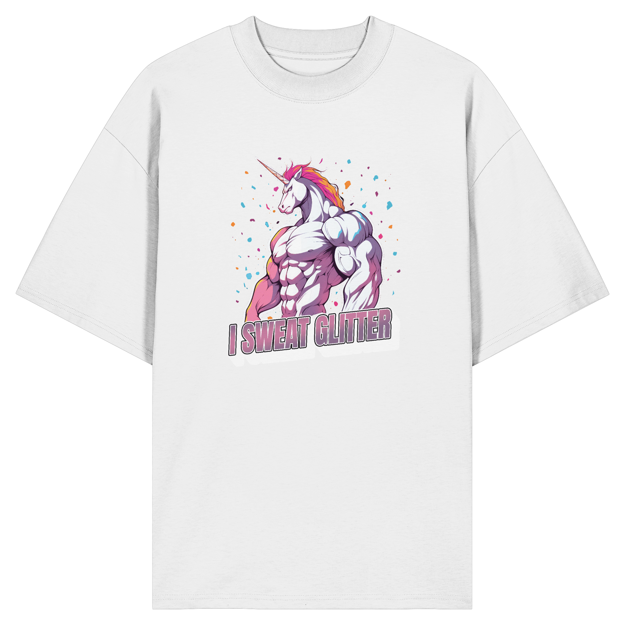 I sweat Glitter - Organic Oversize Shirt