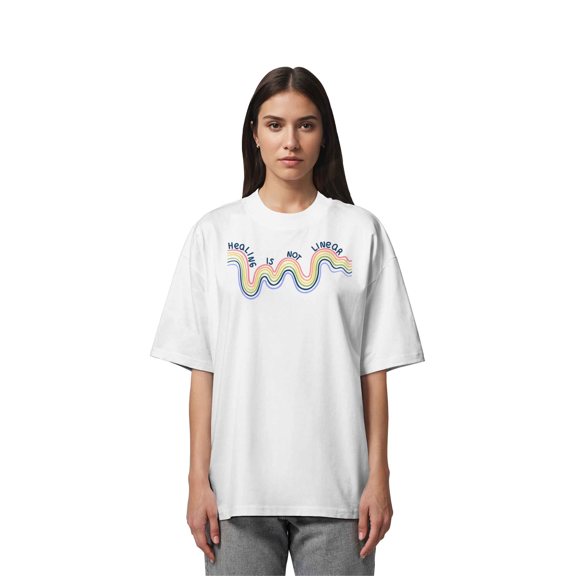 Healing is not Linear - Organic Oversize Shirt