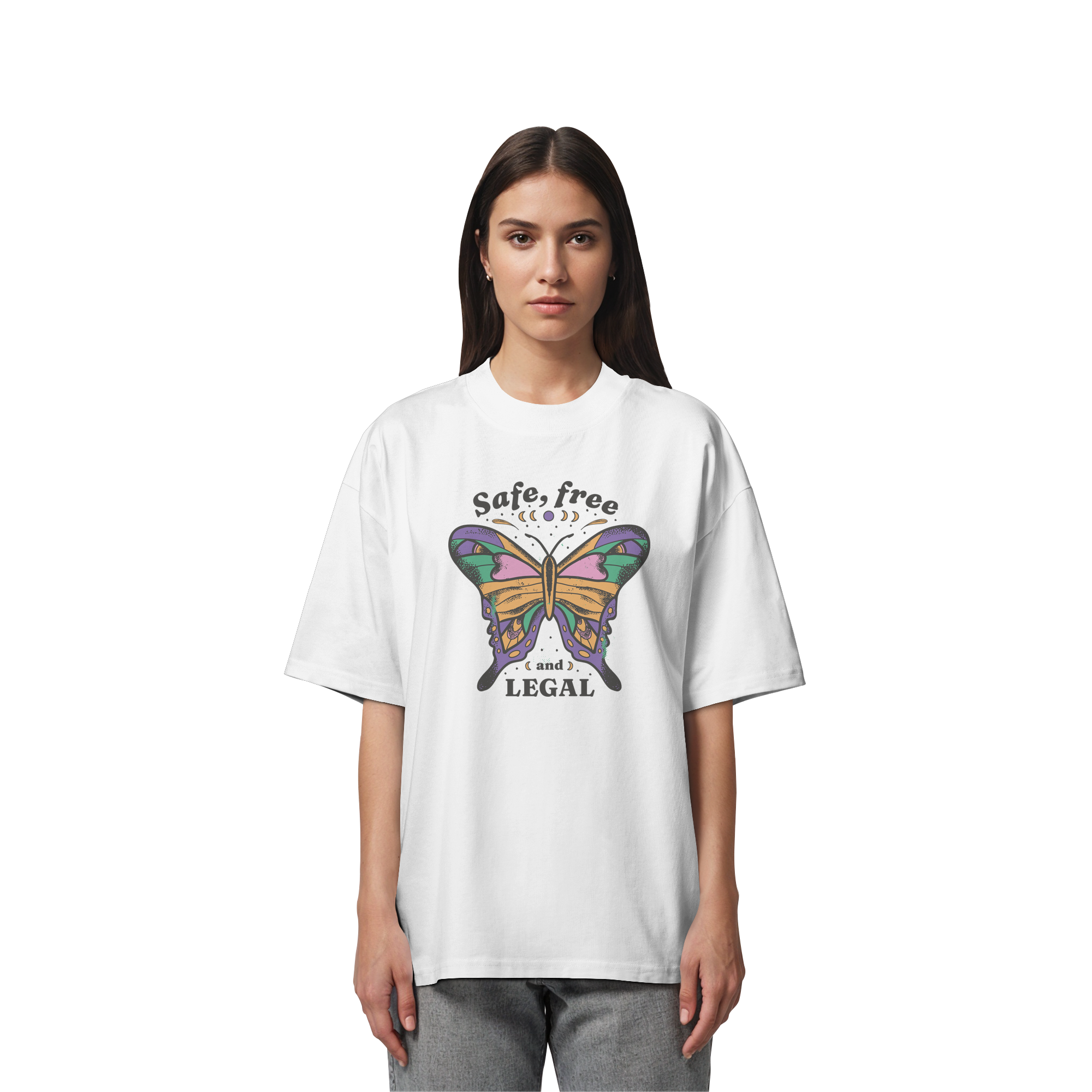 Safe Free Legal "Schmetterling Edition" - Organic Oversize Shirt