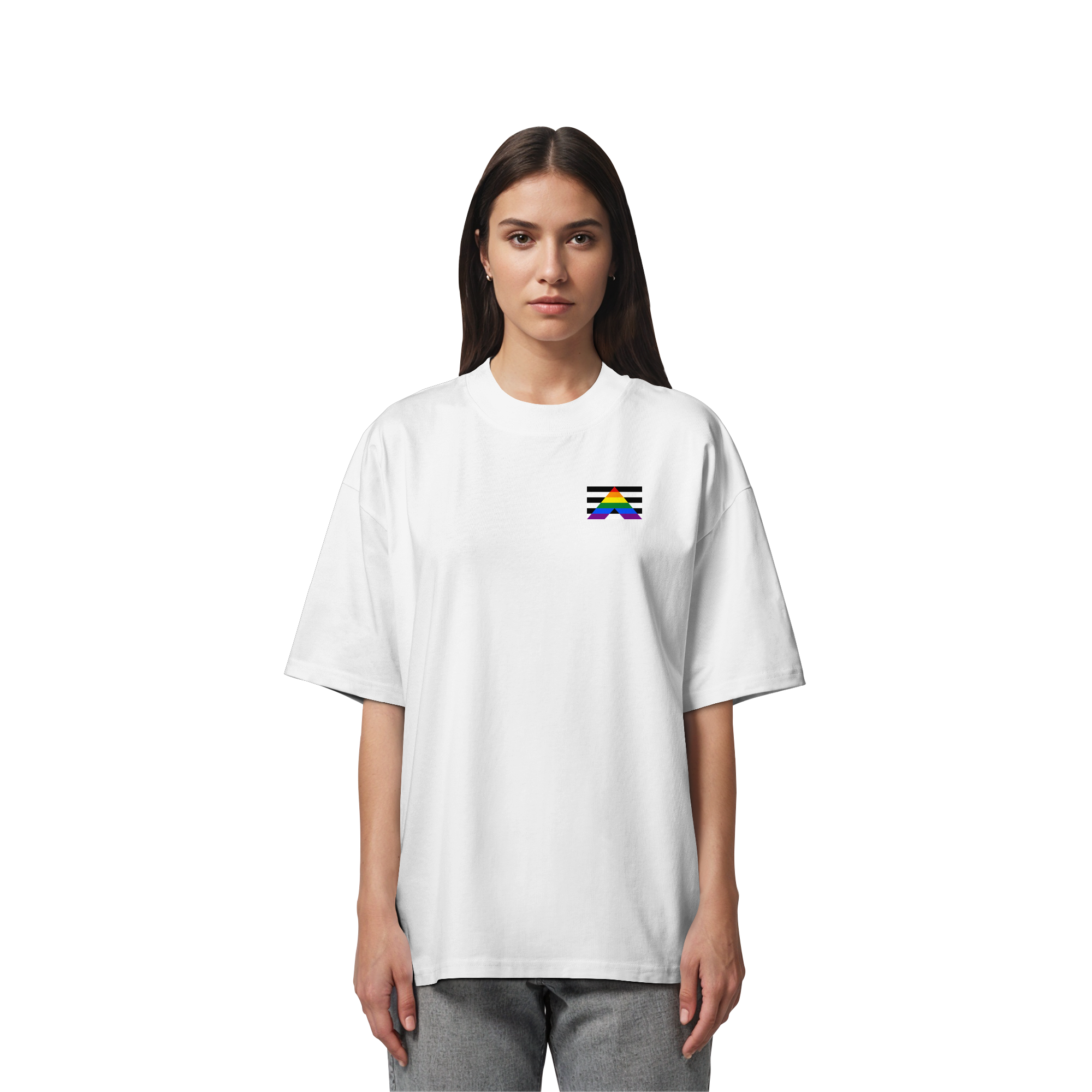 Straight Ally Pride Flag - Organic Oversize Shirt