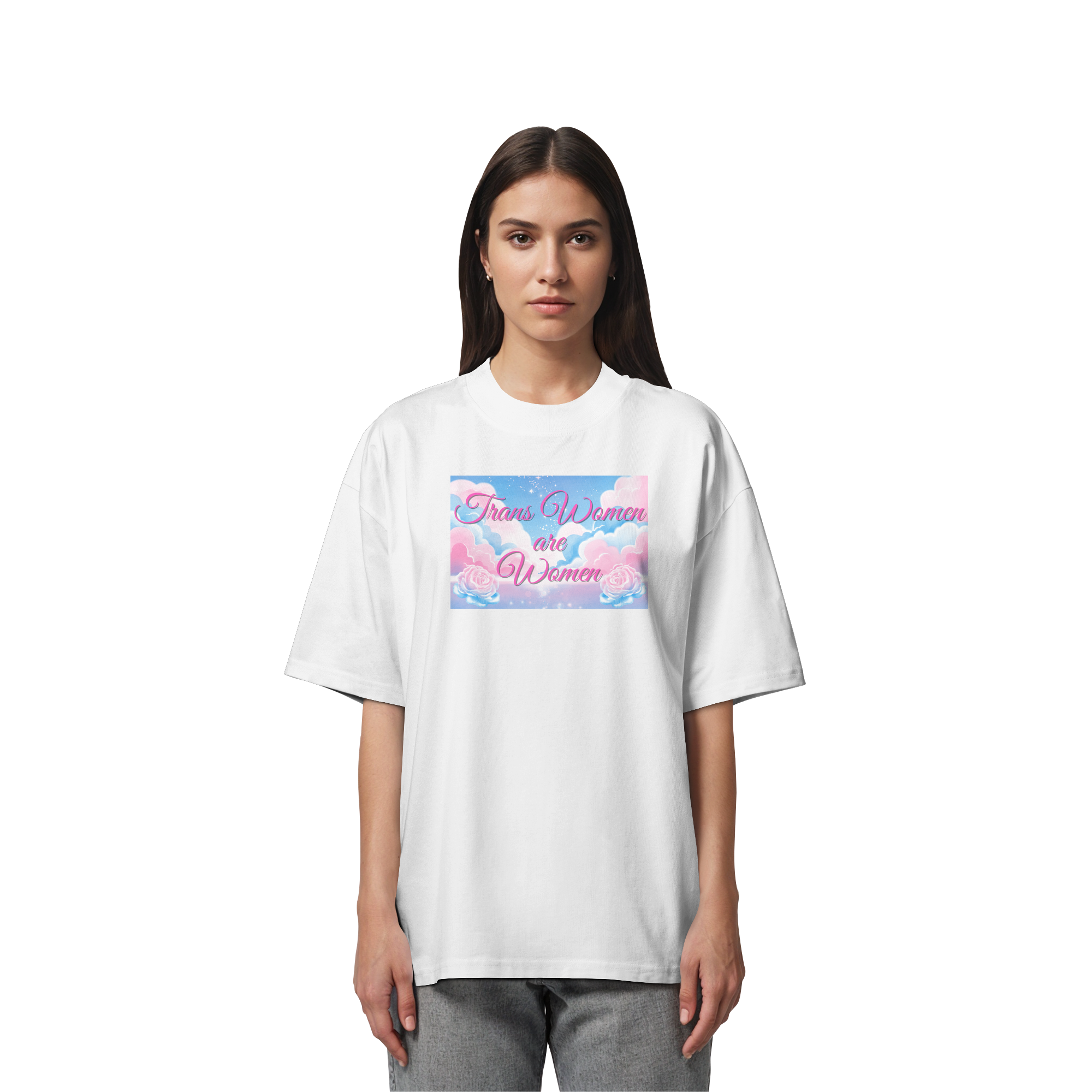 Trans Women are Women "Rosenhimmel Edition" - Organic Oversize Shirt