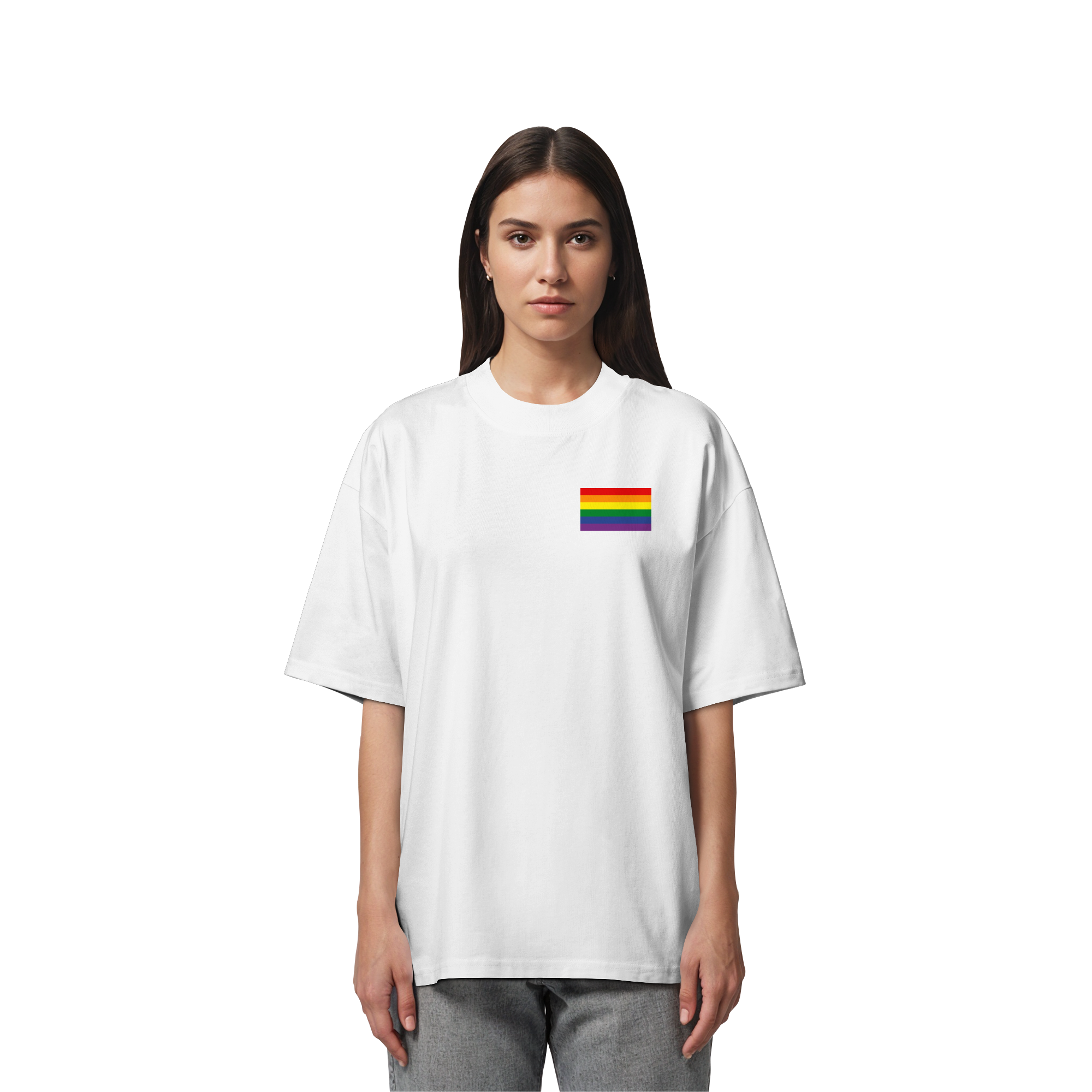 Regenbogen Pride Flag - Organic Oversize Shirt