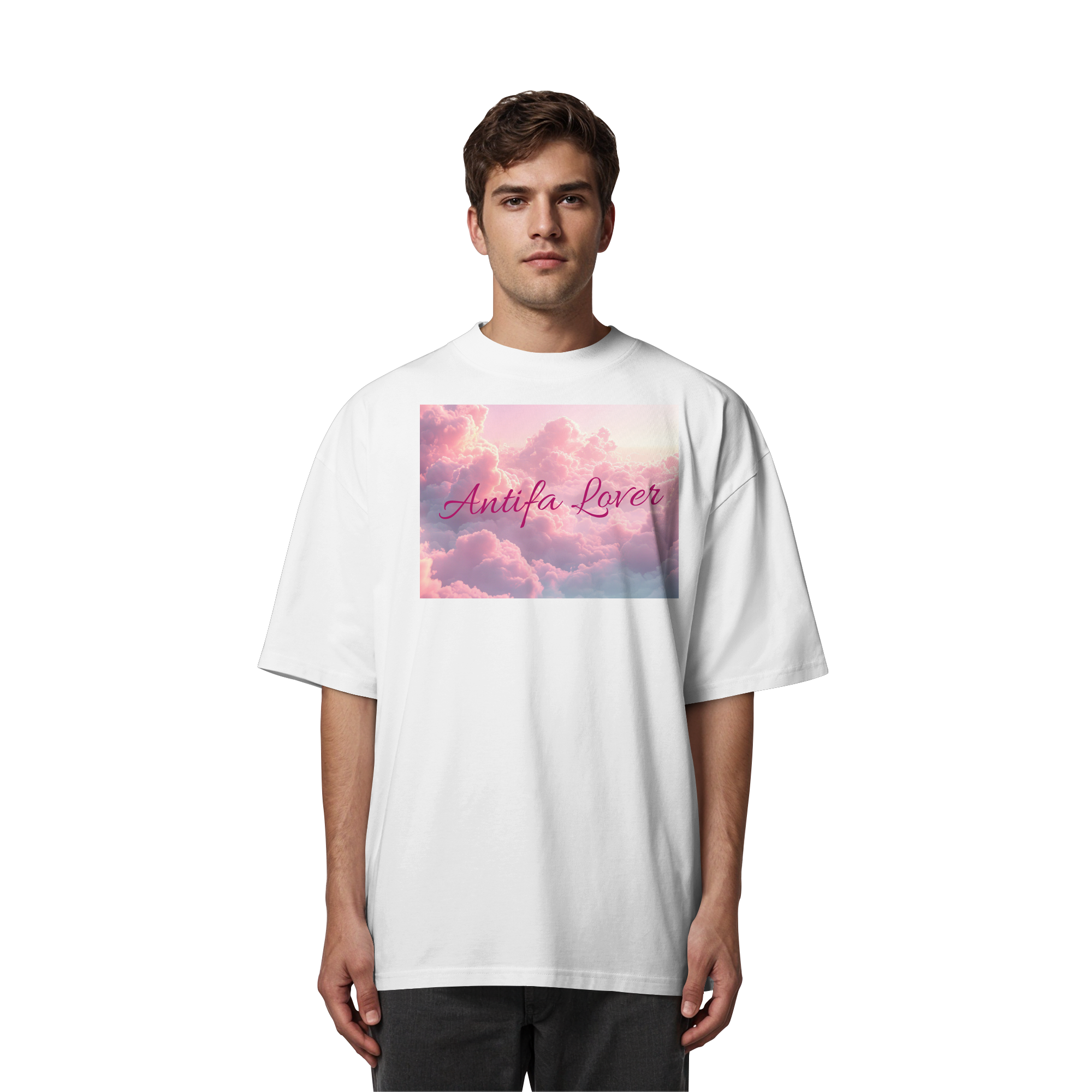 Antifa Lover Backprint - Organic Oversize Shirt