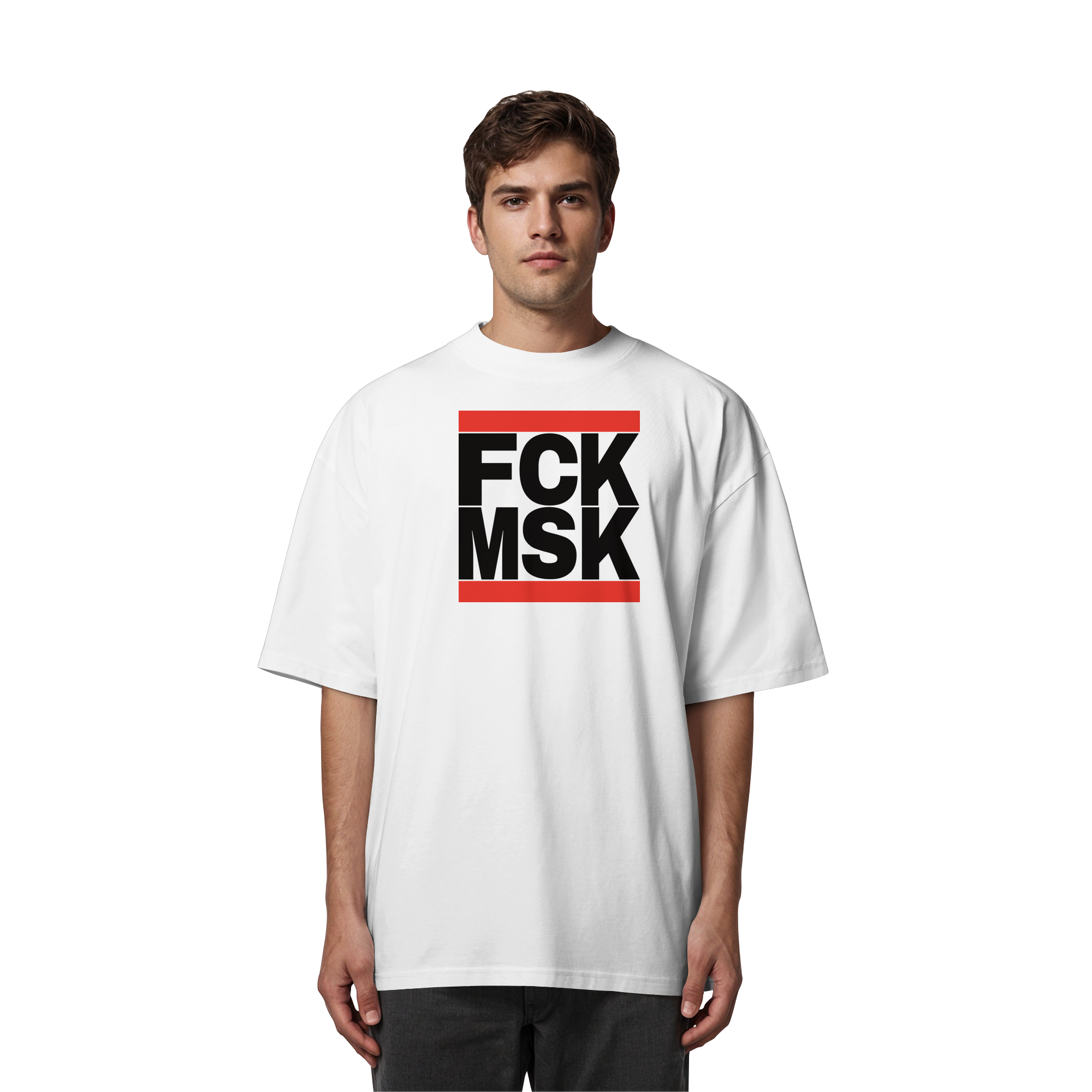 FCK MSK (schwarze Schrift) - Organic Oversize Shirt