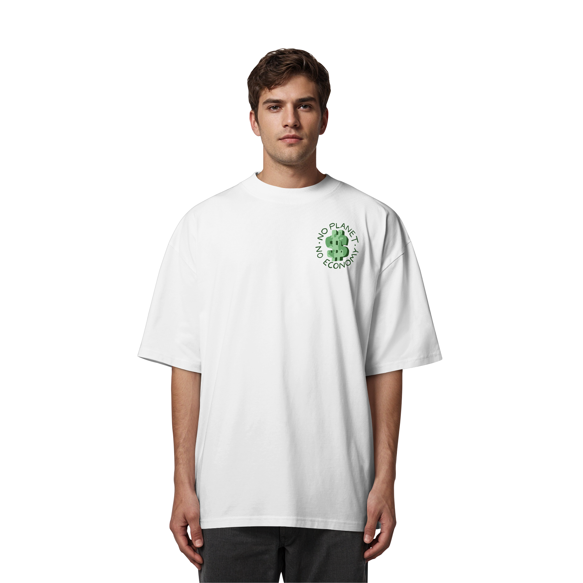 No Planet No Economy - Organic Oversize Shirt