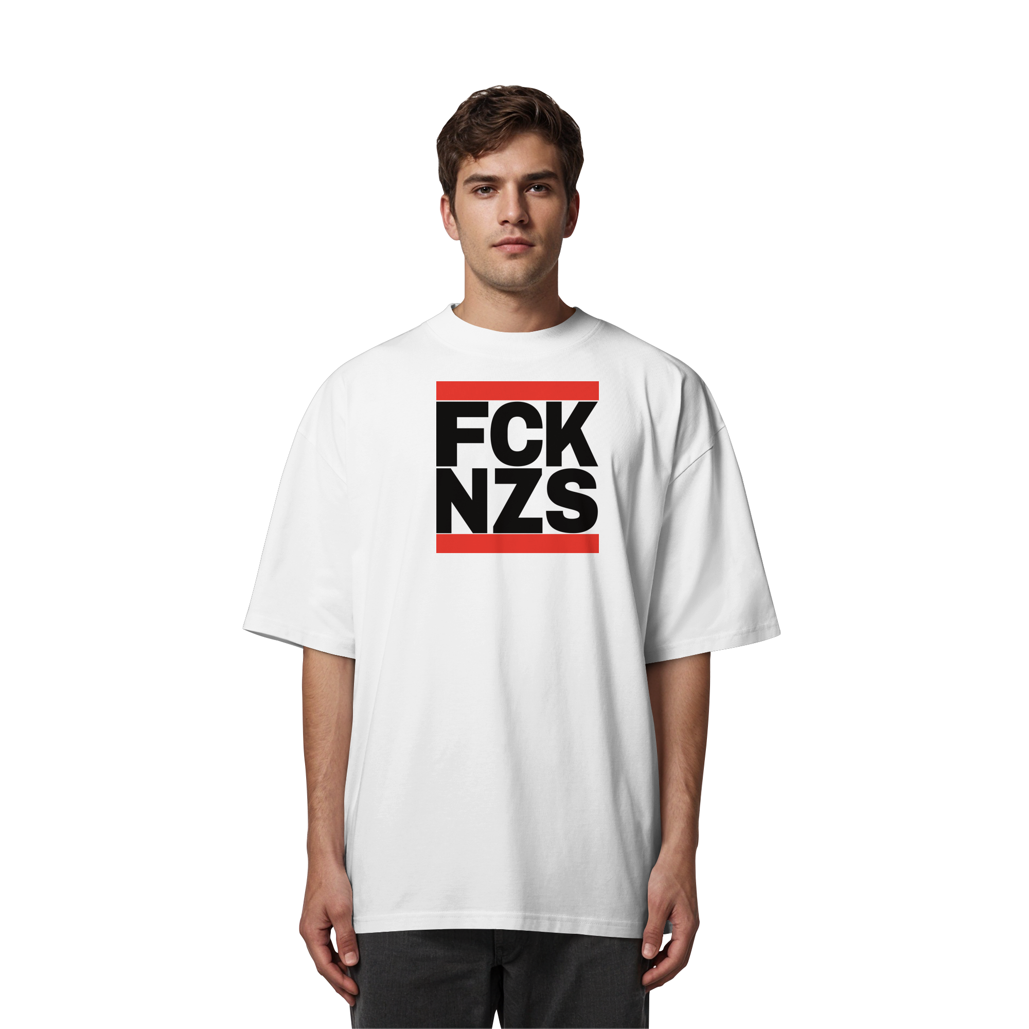 FCK NZS (schwarze Schrift) - Organic Oversize Shirt