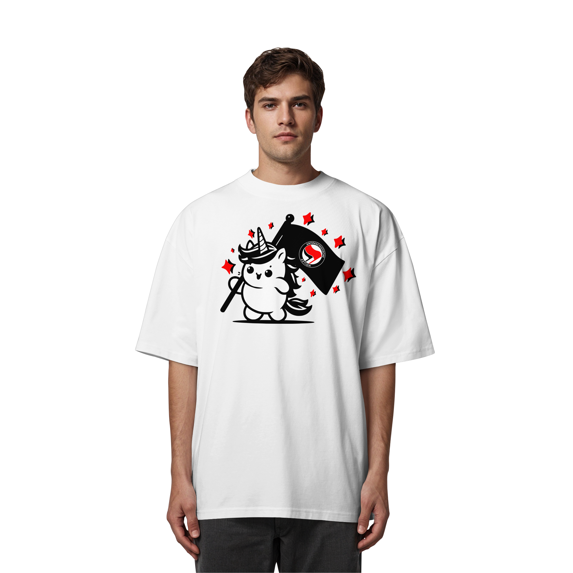 Einhorn Antifa - Organic Oversize Shirt