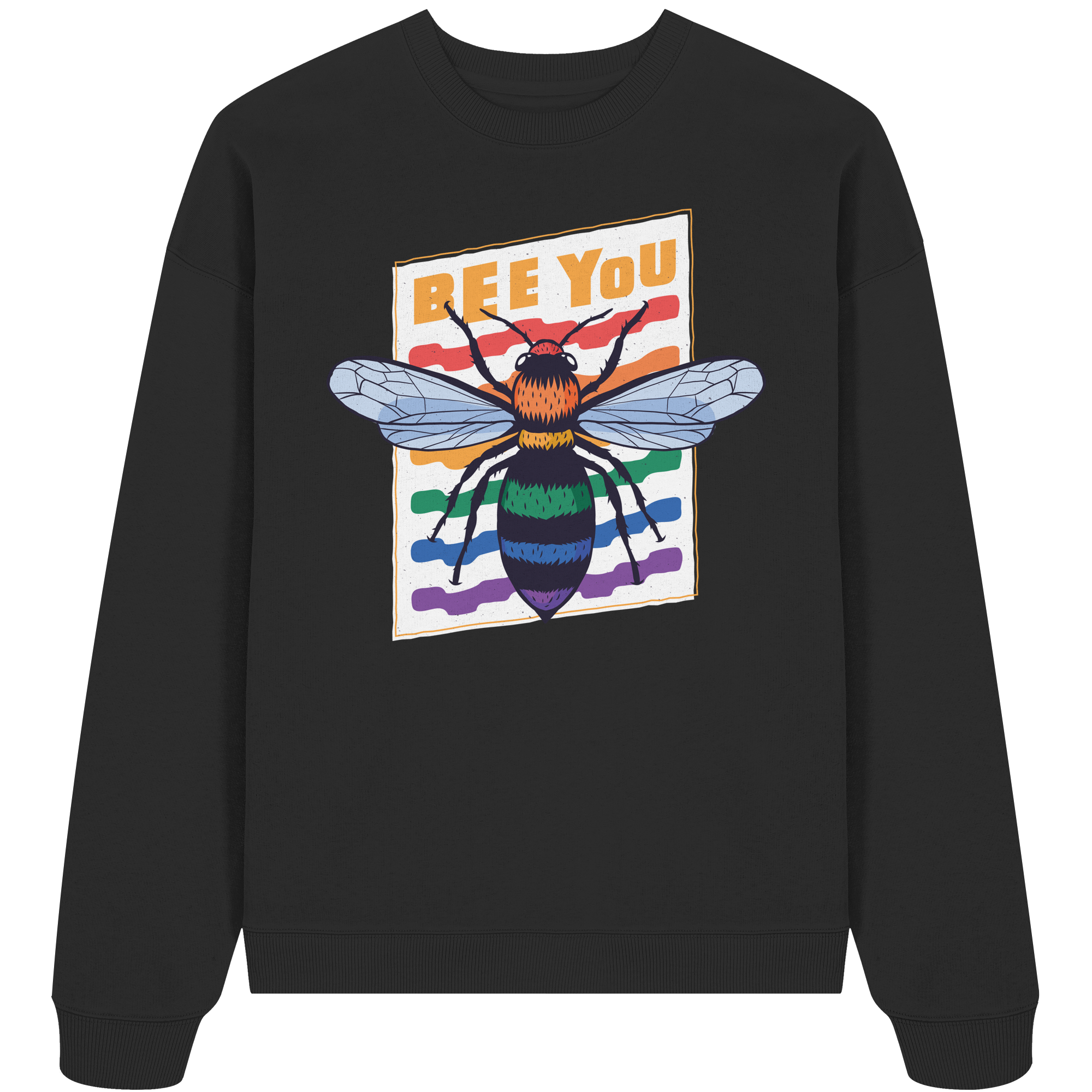 Bee You "Rainbow Edition" - Organic Oversize Sweatshirt