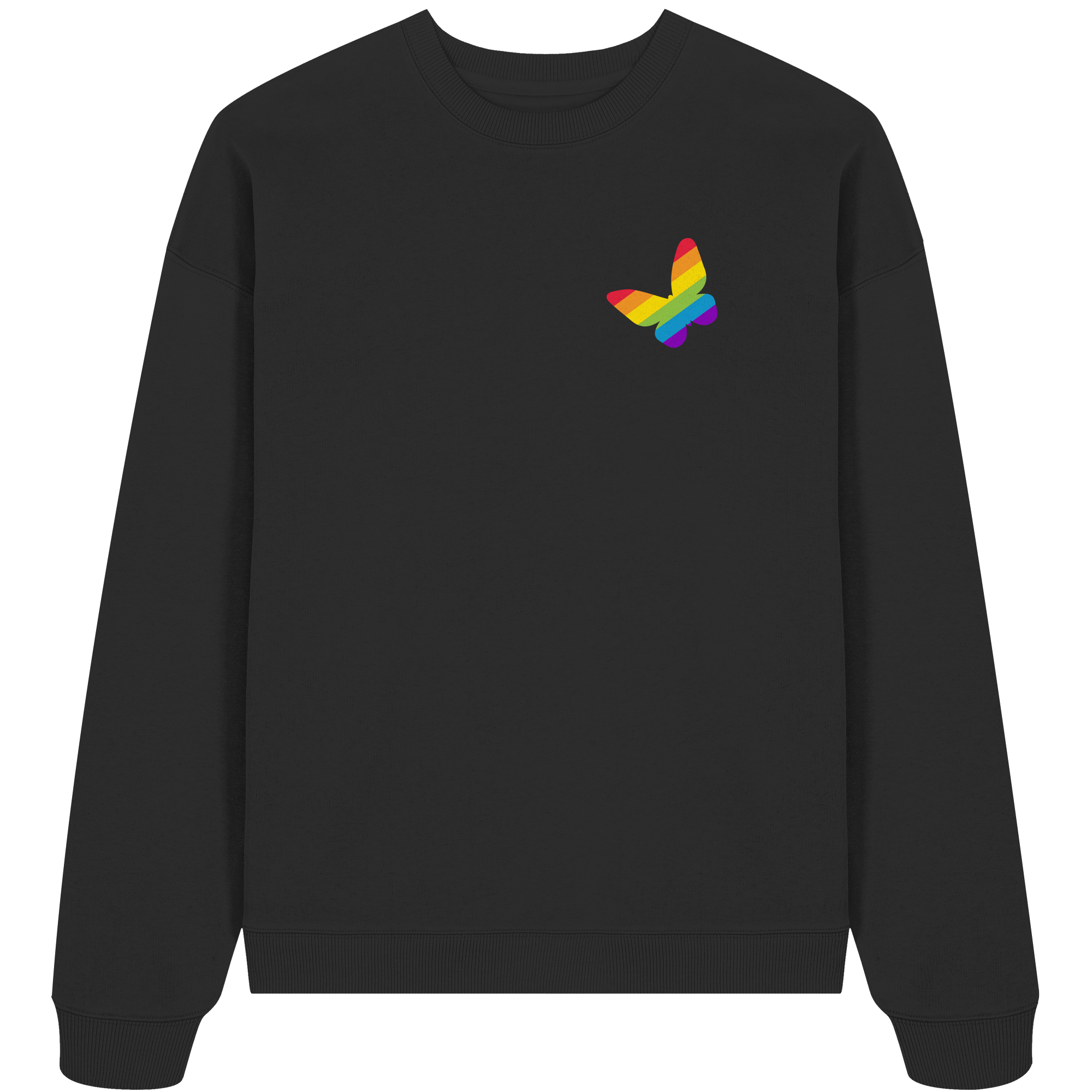 Regenbogen Schmetterling - Organic Oversize Sweatshirt