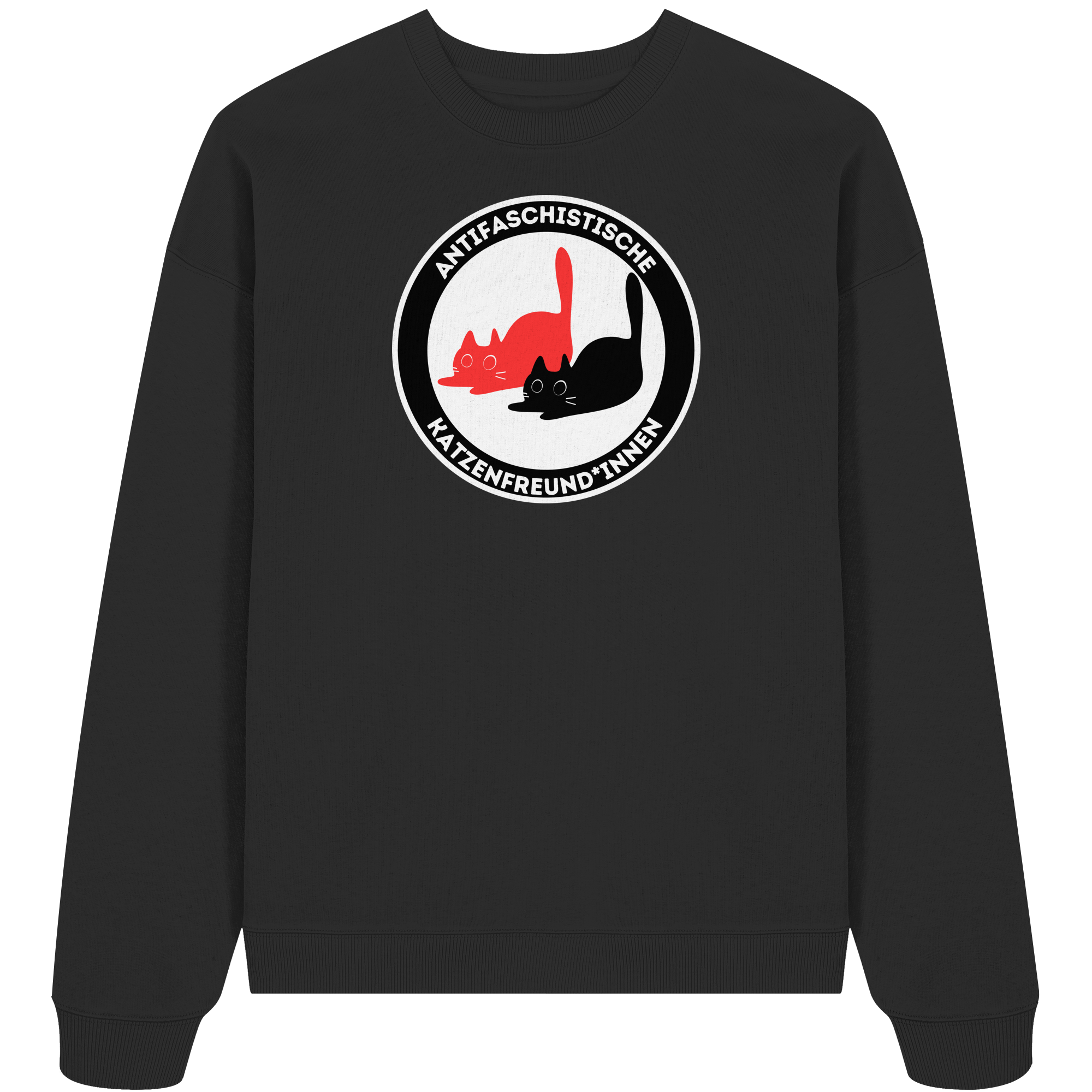 Antifaschistische Katzenfreund*innen - Organic Oversize Sweatshirt