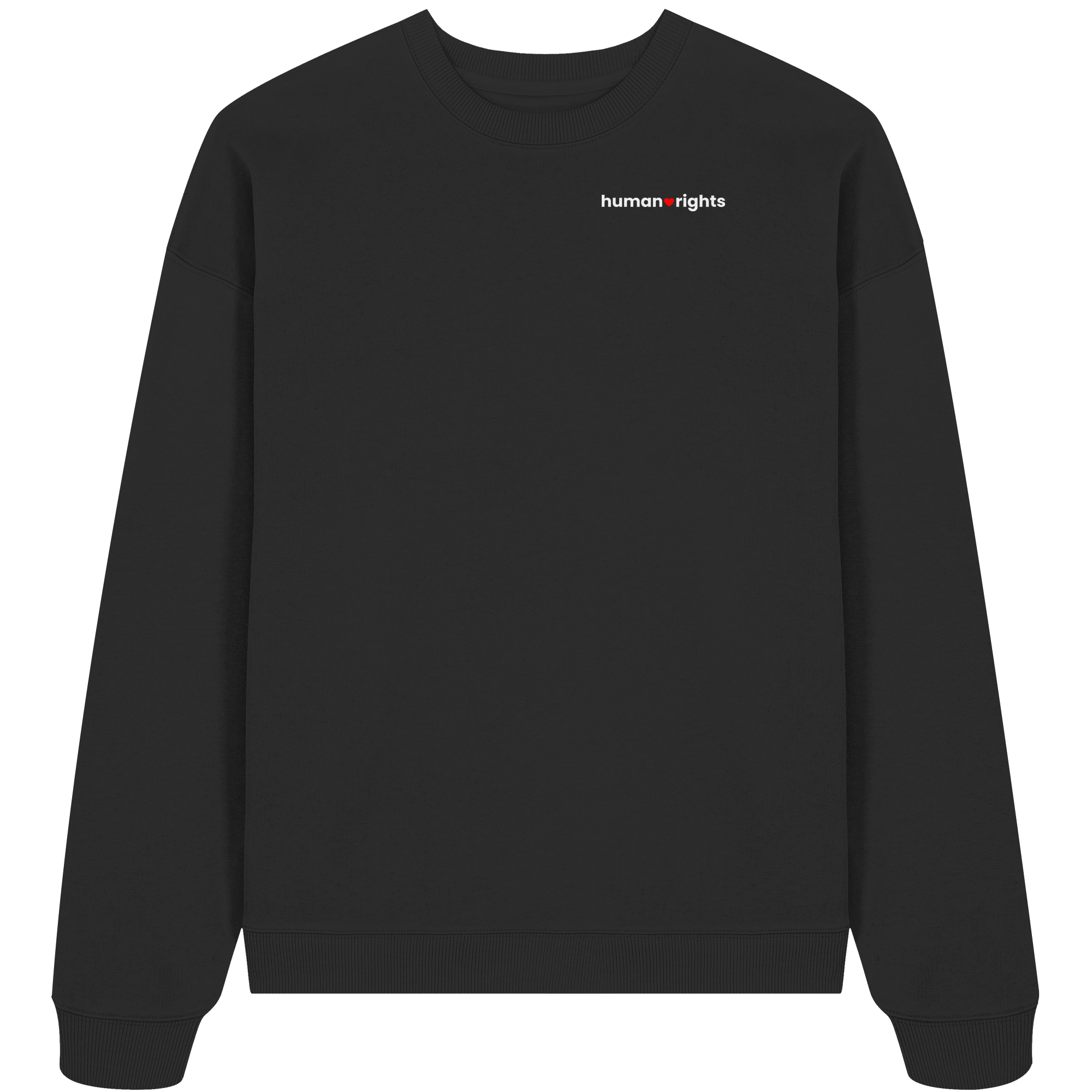 human rights "Red Heart Edition" - Organic Oversize Sweatshirt