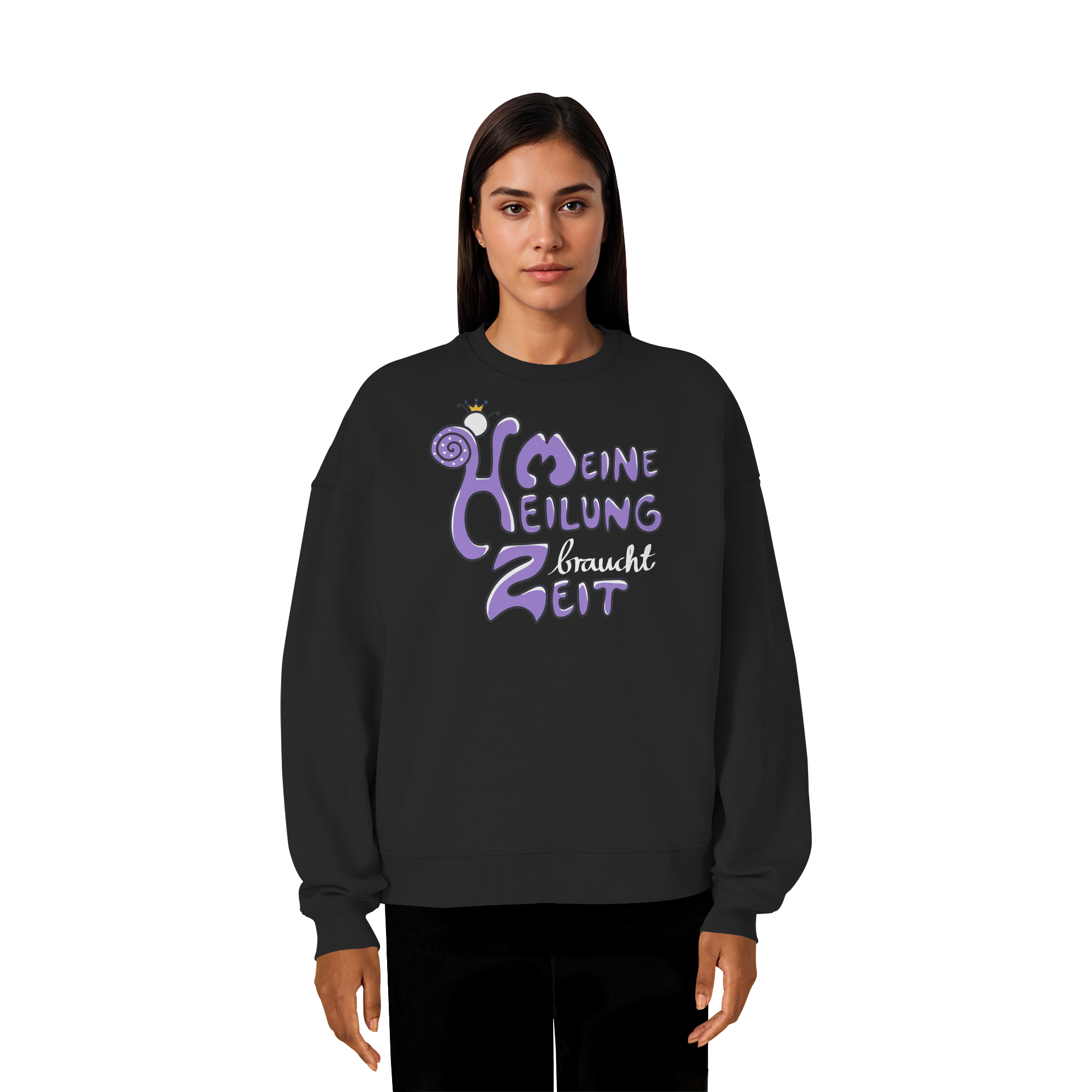 Meine Heilung braucht Zeit "Lila Edition" - Organic Oversize Sweatshirt