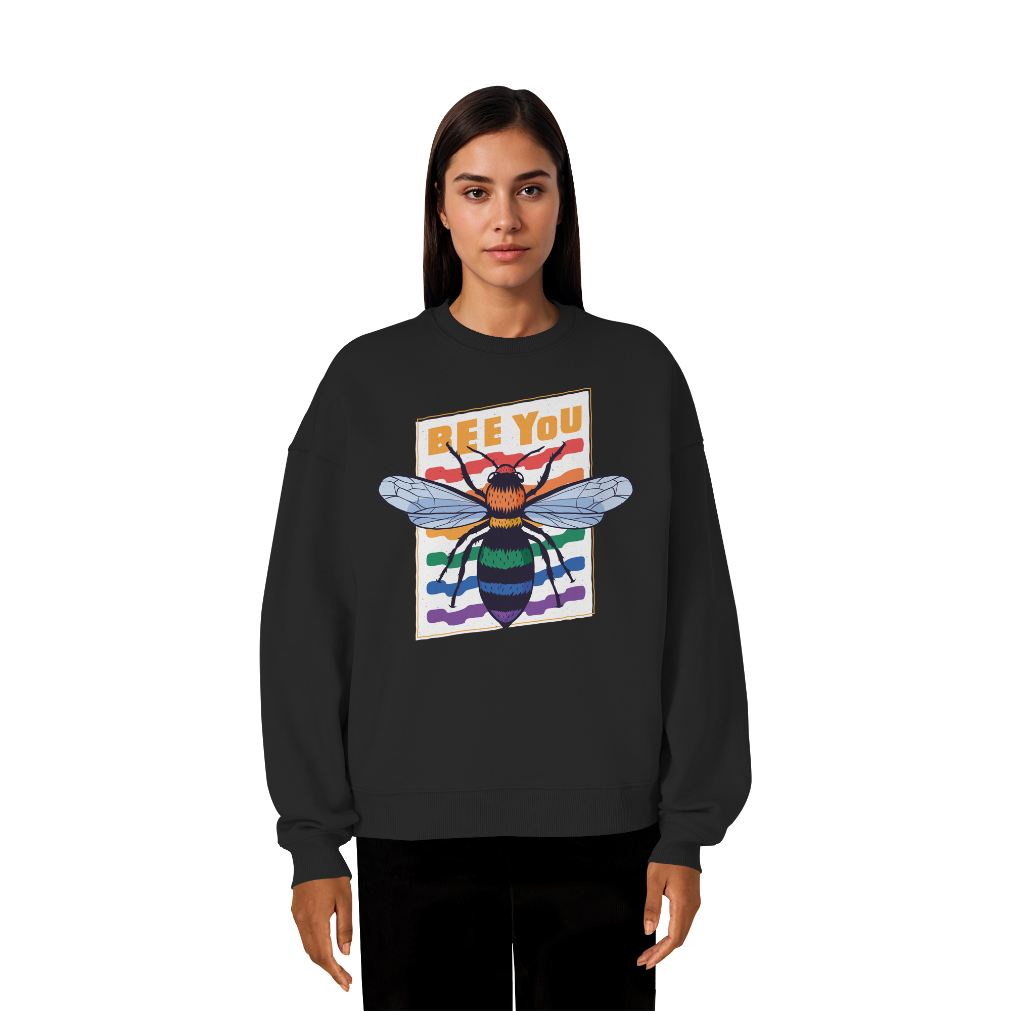 Bee You "Rainbow Edition" - Organic Oversize Sweatshirt