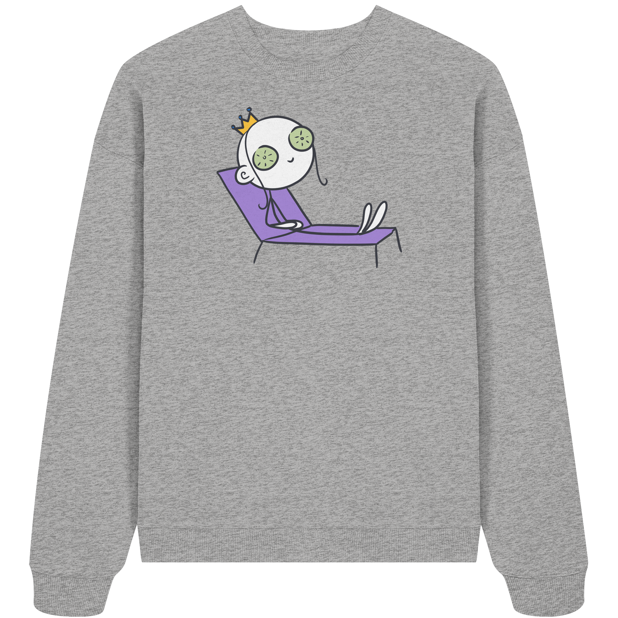 Seelenmännchen "Chill Out Edition" Frontprint - Organic Oversize Sweatshirt