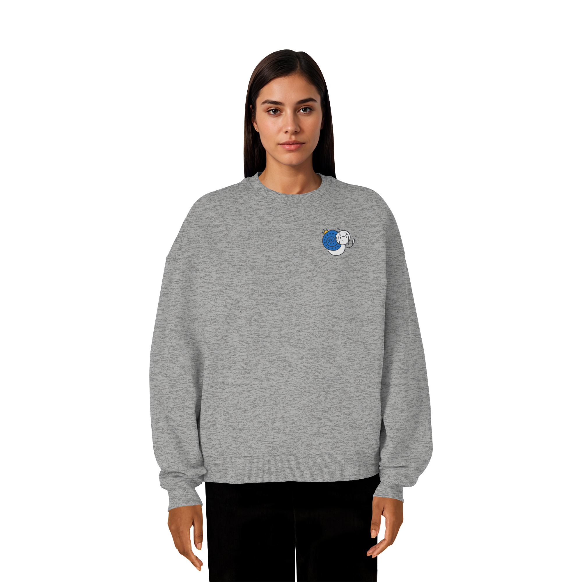 Meine Heilung braucht Zeit "Schwarze Edition" Backprint - Organic Oversize Sweatshirt
