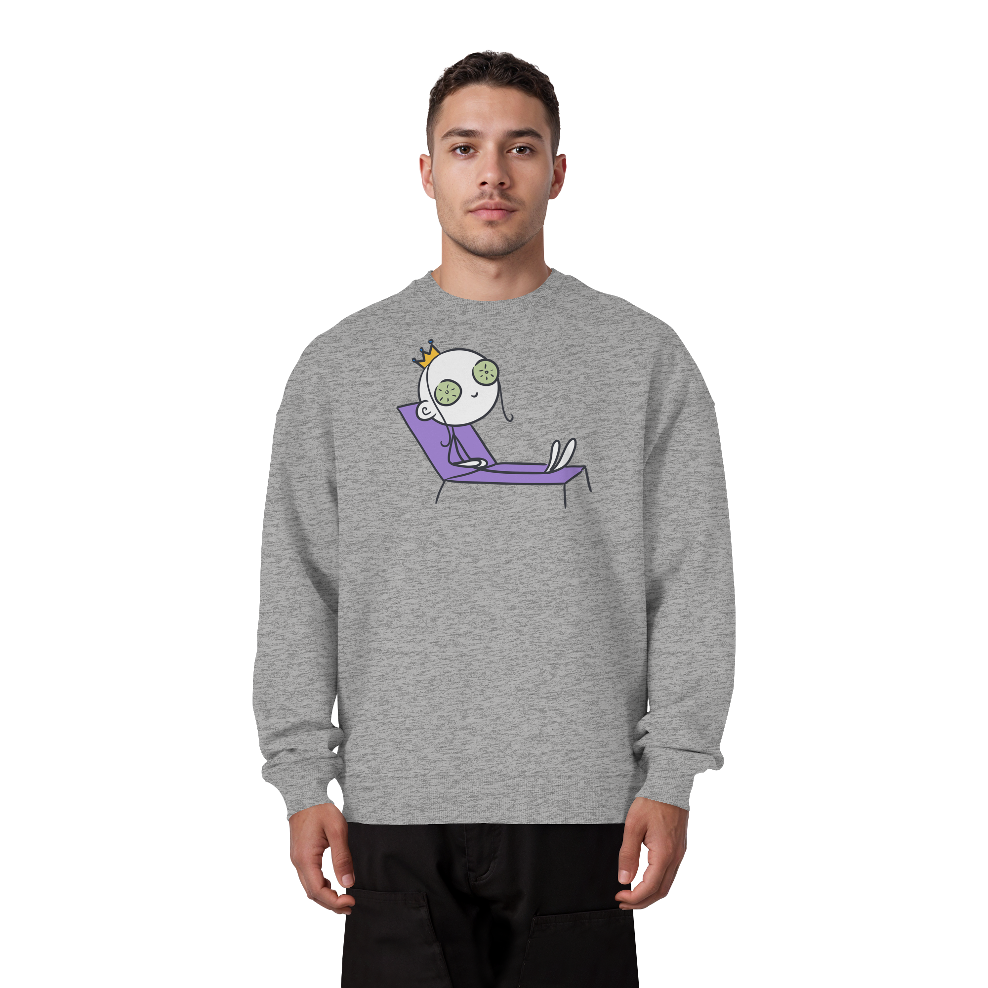 Seelenmännchen "Chill Out Edition" Frontprint - Organic Oversize Sweatshirt