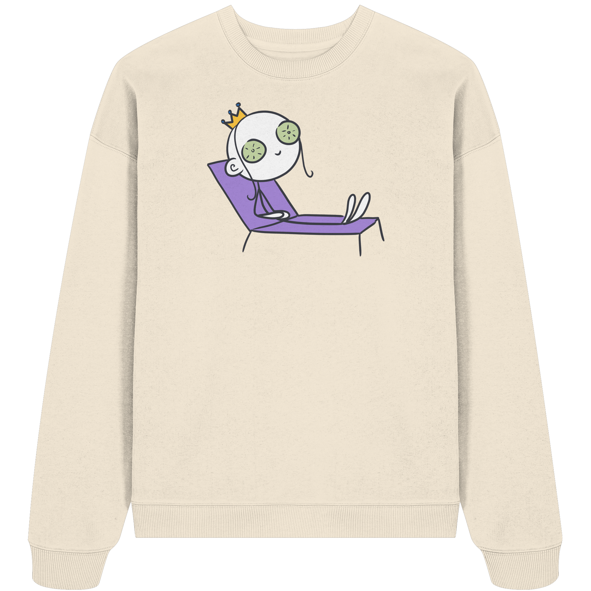 Seelenmännchen "Chill Out Edition" Frontprint - Organic Oversize Sweatshirt