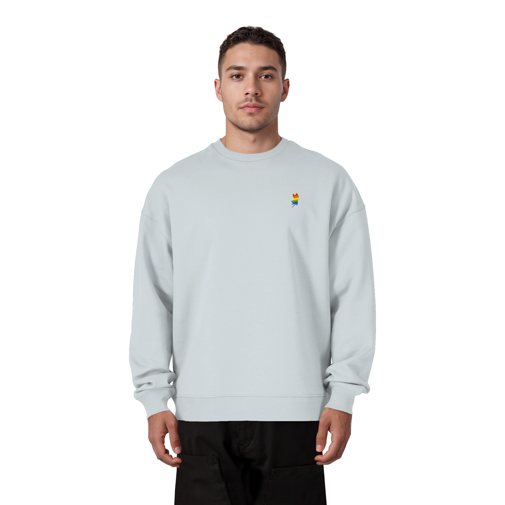 Regenbogen Fee - Organic Oversize Sweatshirt (Stick)