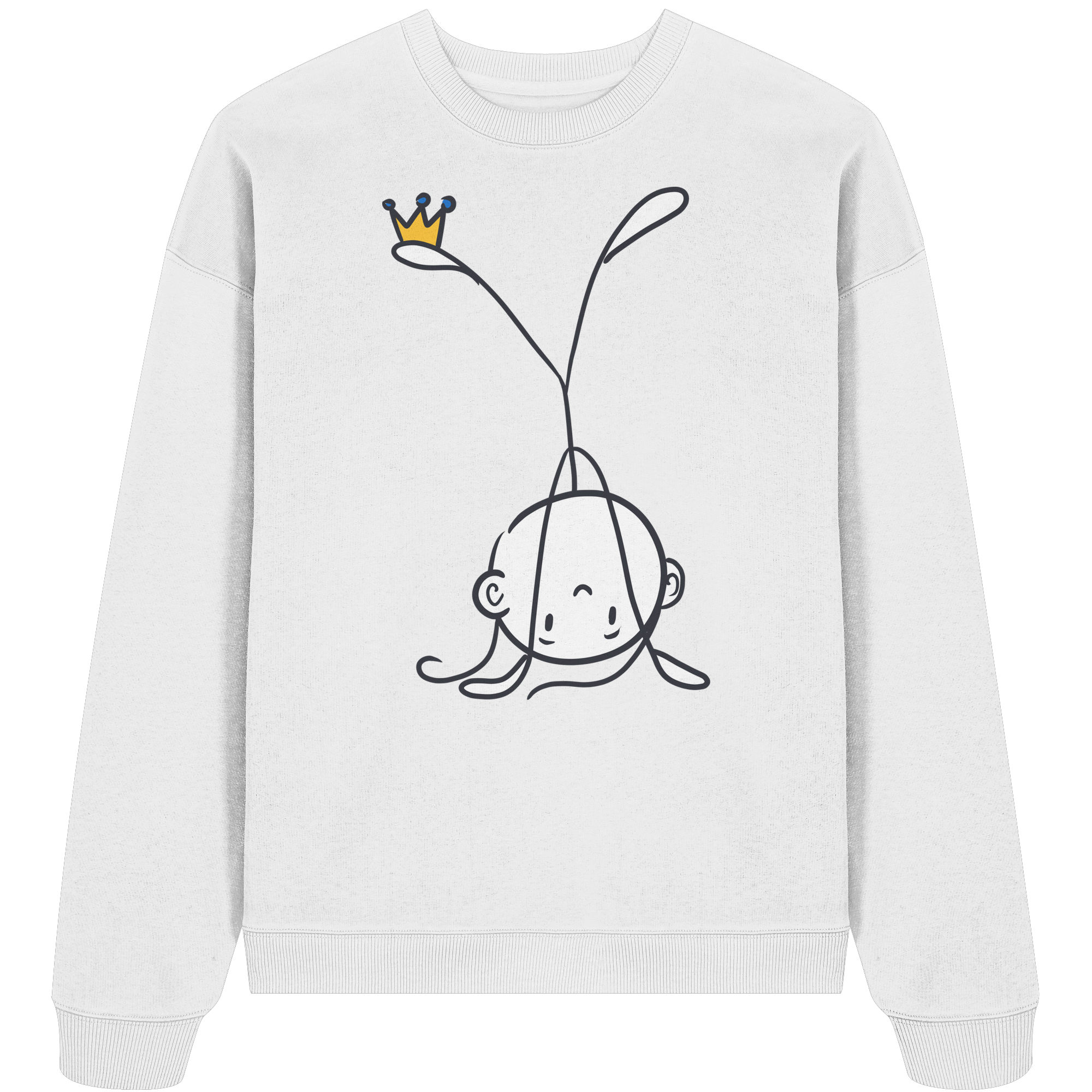 Seelenmännchen "Handstand Edition" Frontprint (hell) - Organic Oversize Sweatshirt