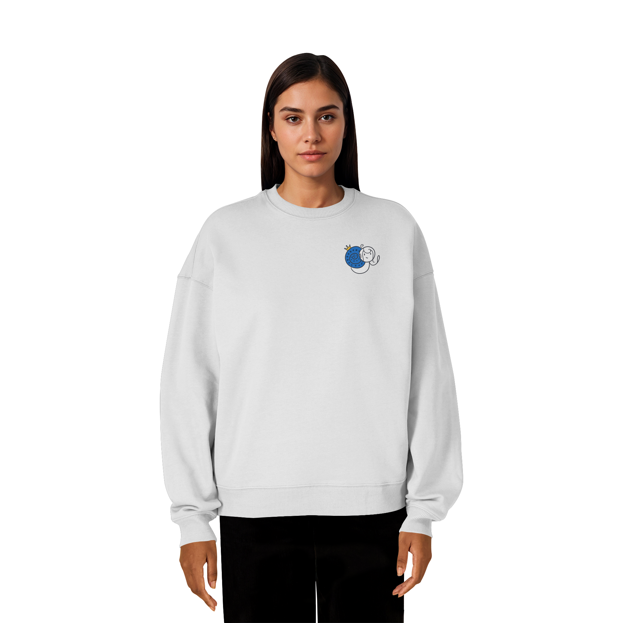 Meine Heilung braucht Zeit "Schwarze Edition" Backprint - Organic Oversize Sweatshirt