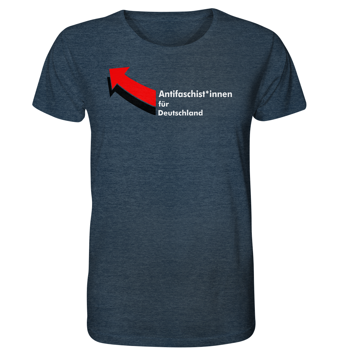 Antifaschist*innen für Deutschland (weiße Schrift) Unisex Shirt