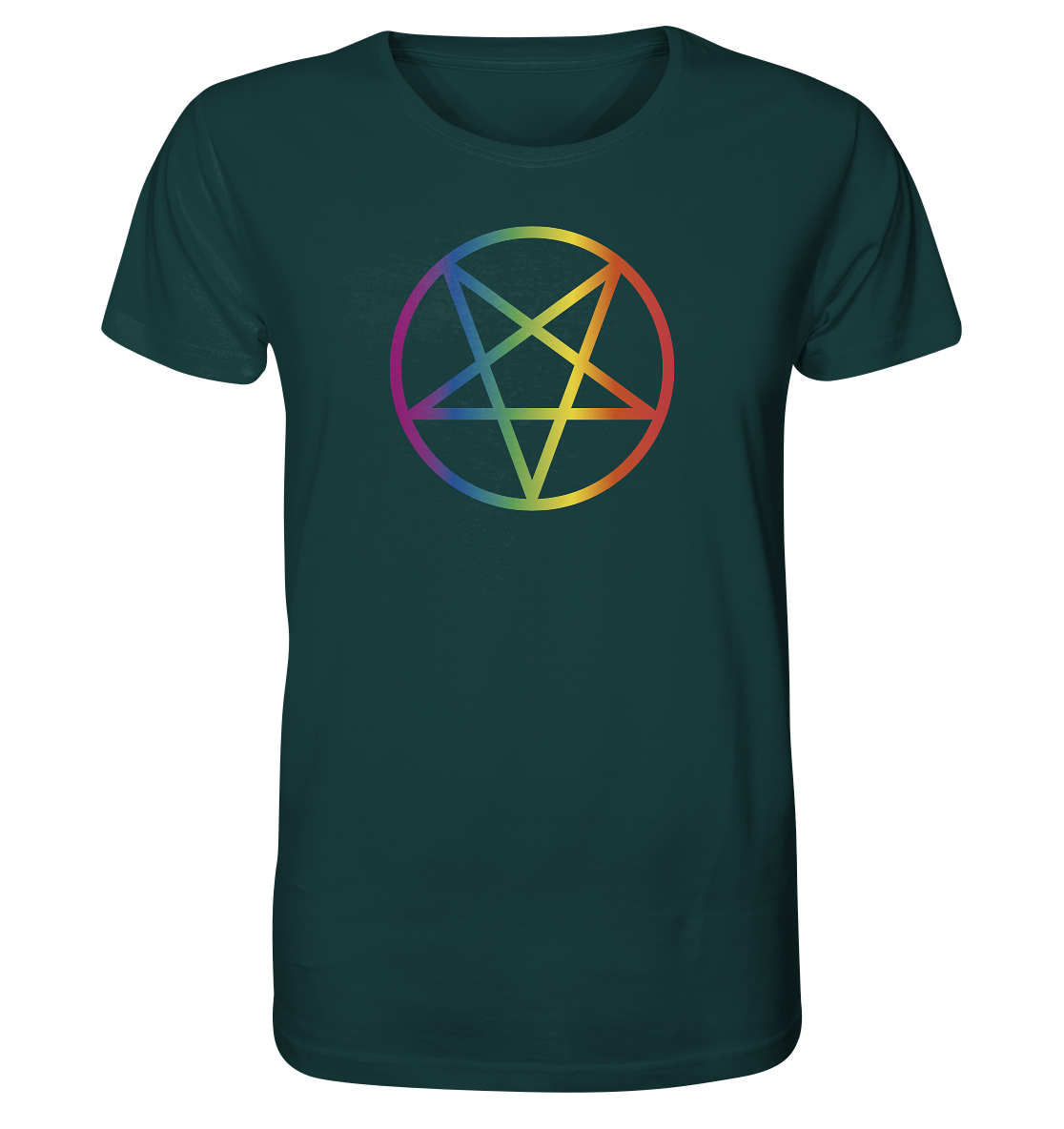 Regenbogen Pentagramm Unisex Shirt