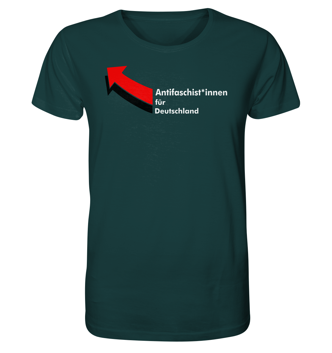 Antifaschist*innen für Deutschland (weiße Schrift) Unisex Shirt
