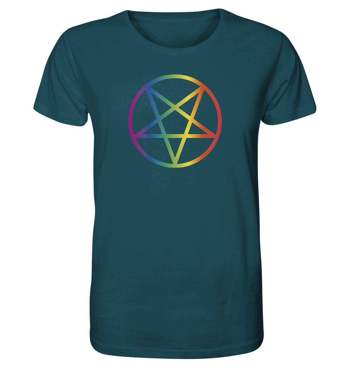 Regenbogen Pentagramm Unisex Shirt