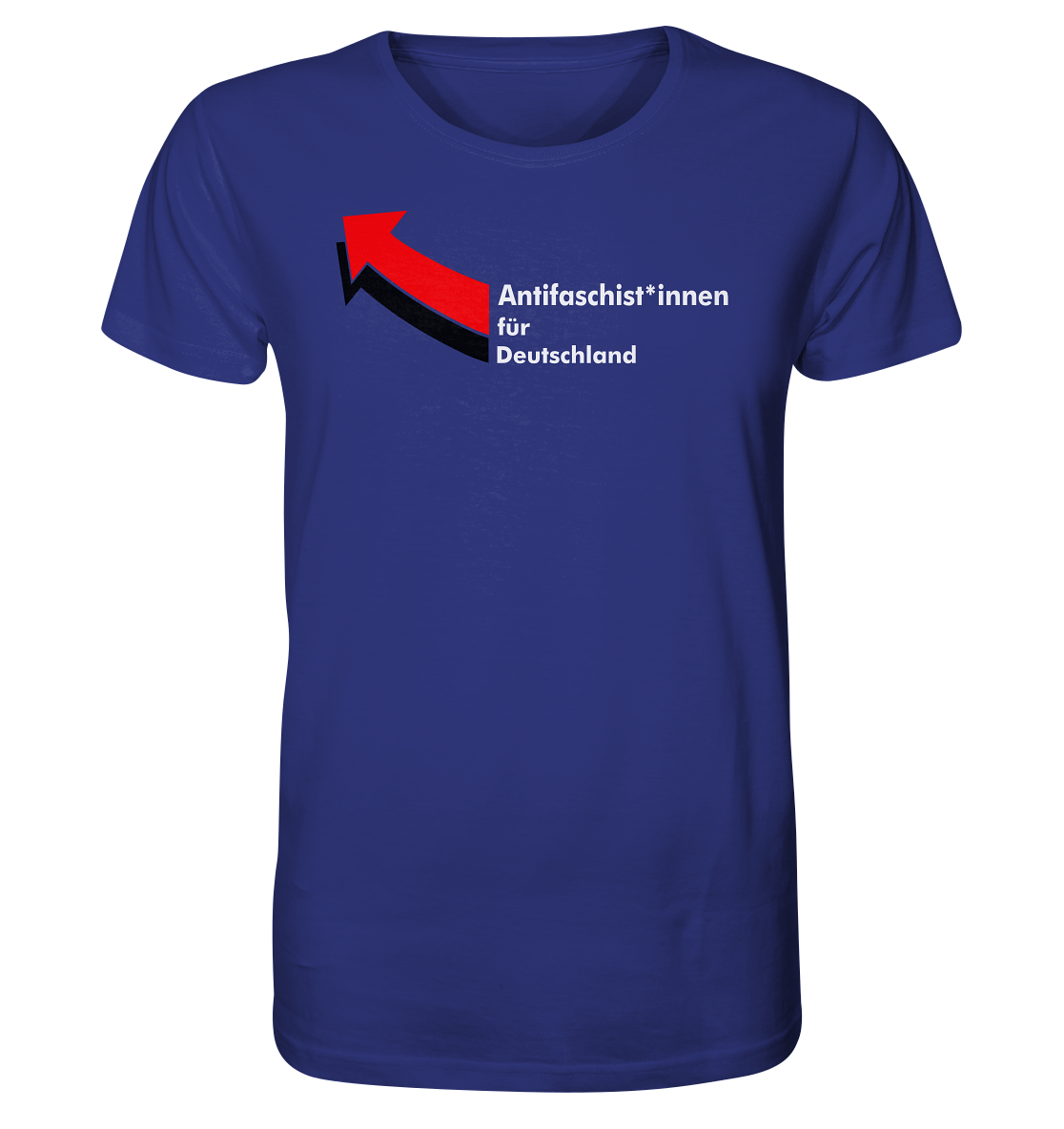 Antifaschist*innen für Deutschland (weiße Schrift) Unisex Shirt
