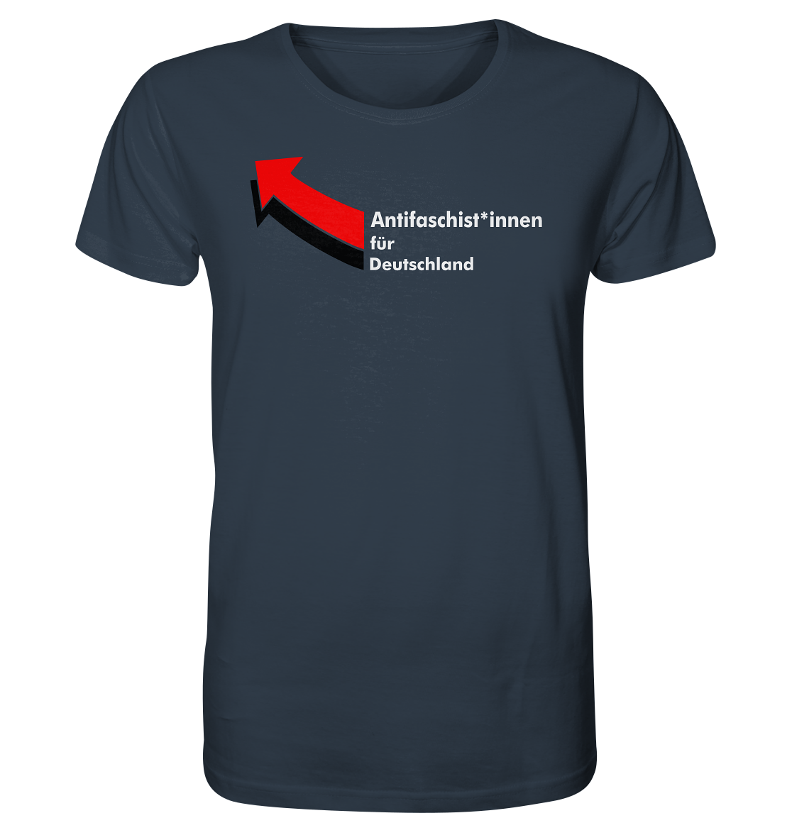 Antifaschist*innen für Deutschland (weiße Schrift) Unisex Shirt