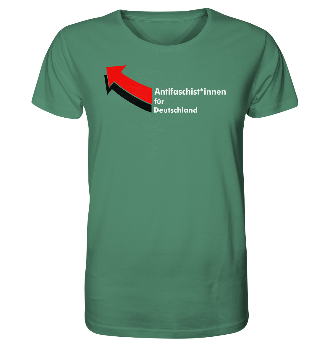 Antifaschist*innen für Deutschland (weiße Schrift) Unisex Shirt