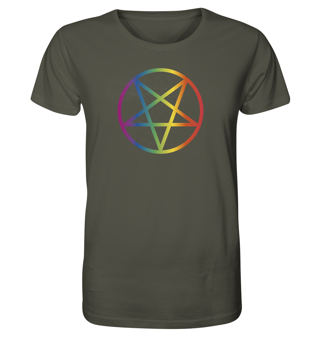 Regenbogen Pentagramm Unisex Shirt