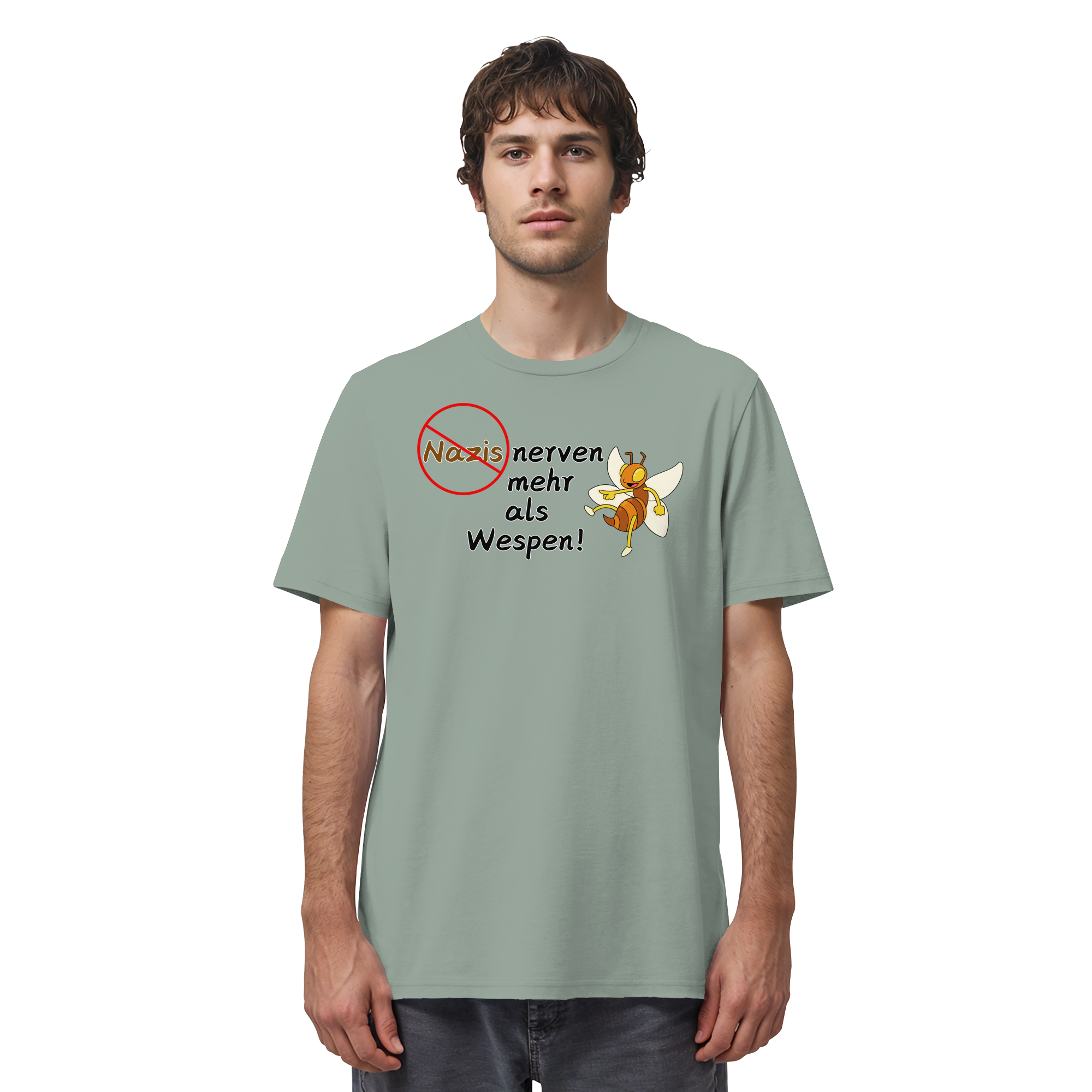 Nazis nerven mehr als Wespen - Organic Shirt
