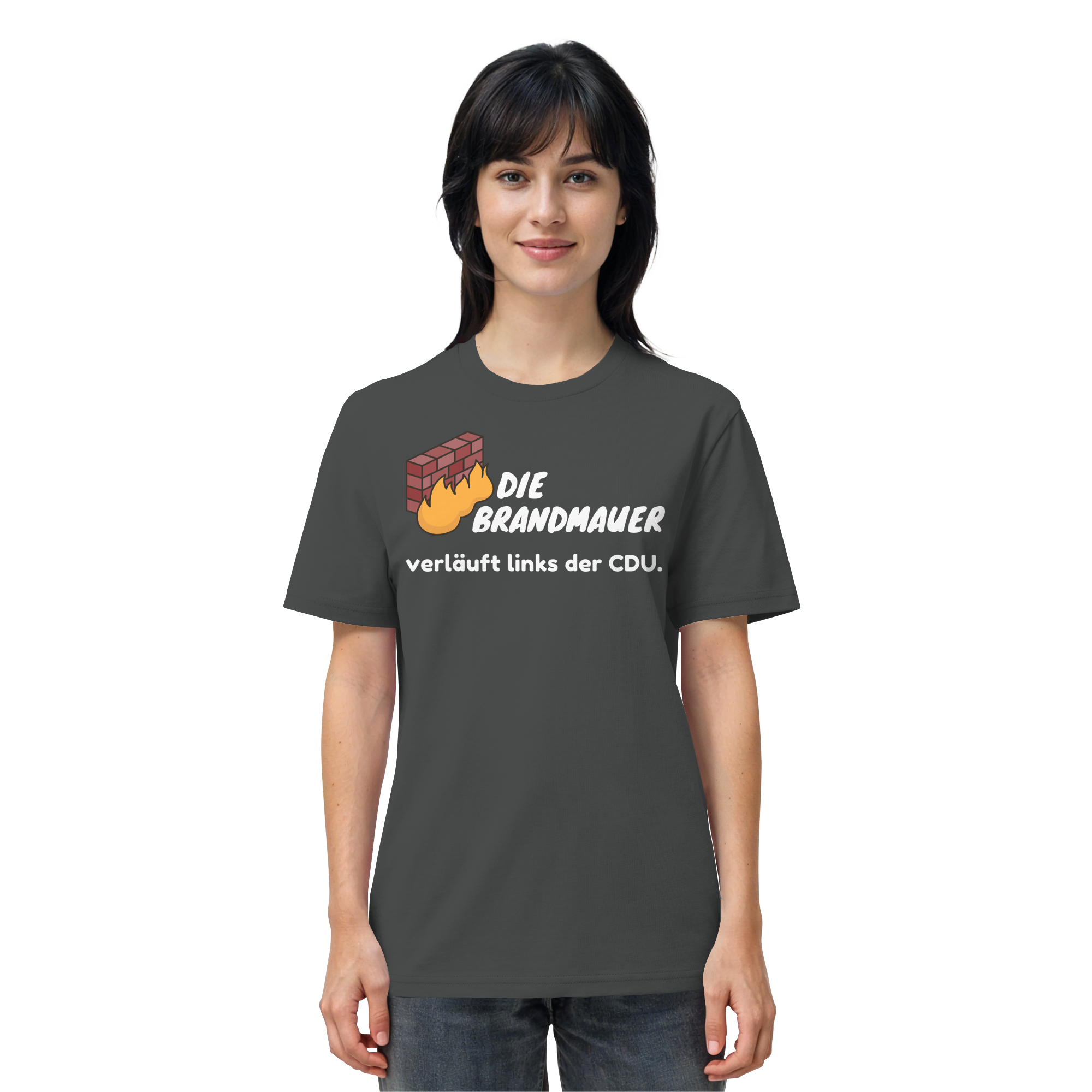 Brandmauer (weiße Schrift) - Organic Shirt