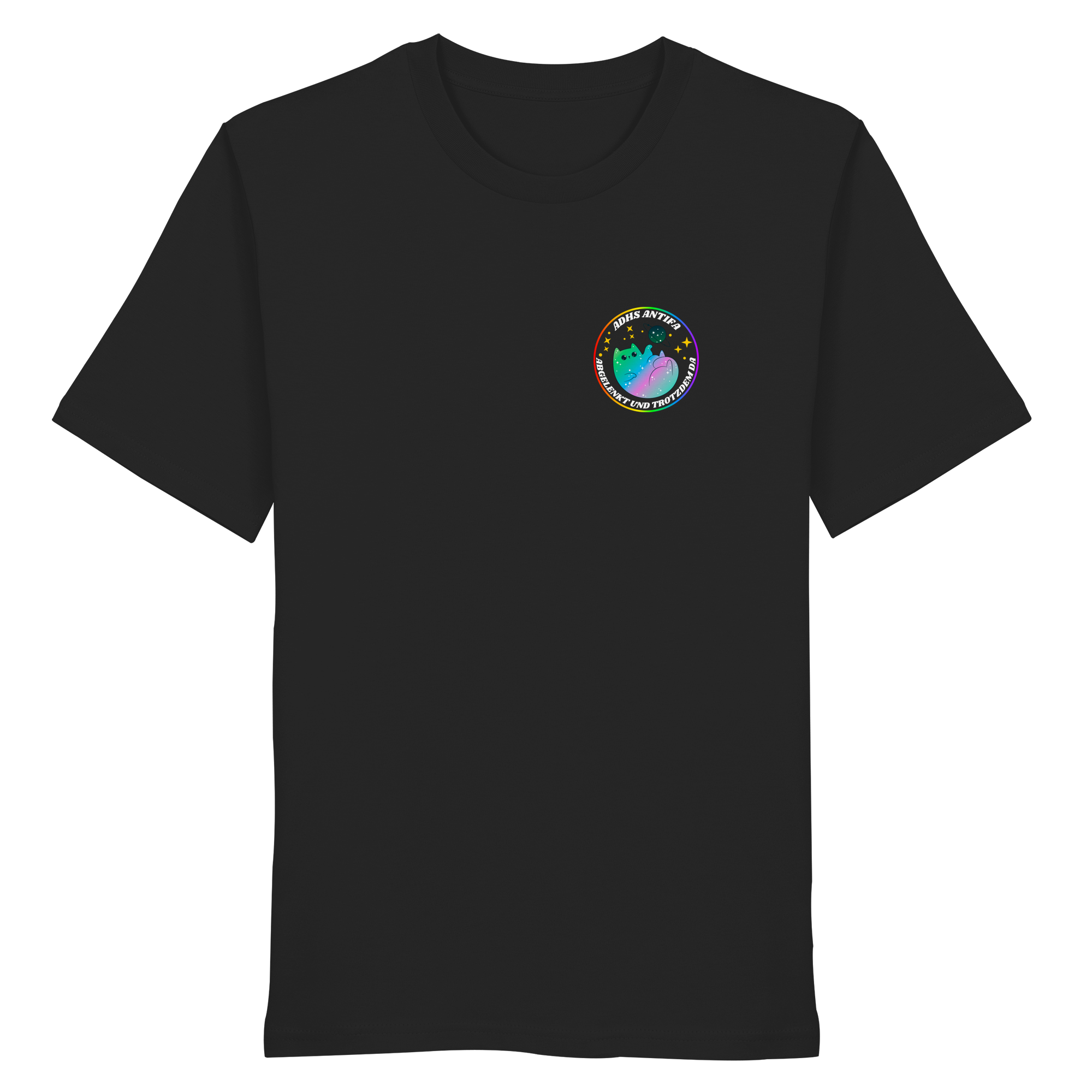 ADHS Antifa: Abgelenkt und trotzdem da "Space Cat Edition" - Organic Shirt