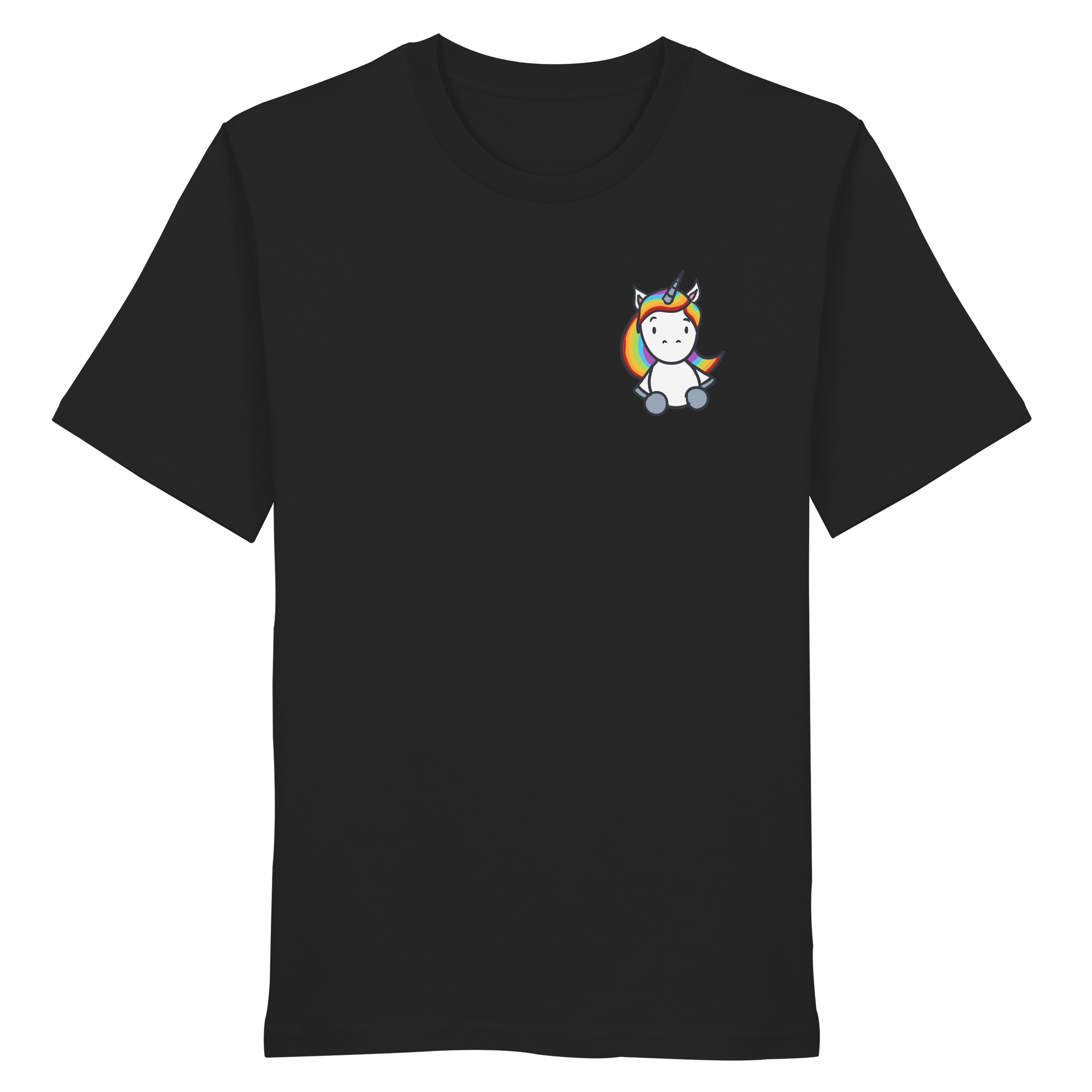 Einhorn mit Regenbogen Haaren - Organic Shirt
