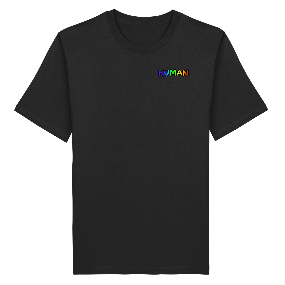 HUMAN in Regenbogen Farben "Bubble Edition" - Organic Shirt